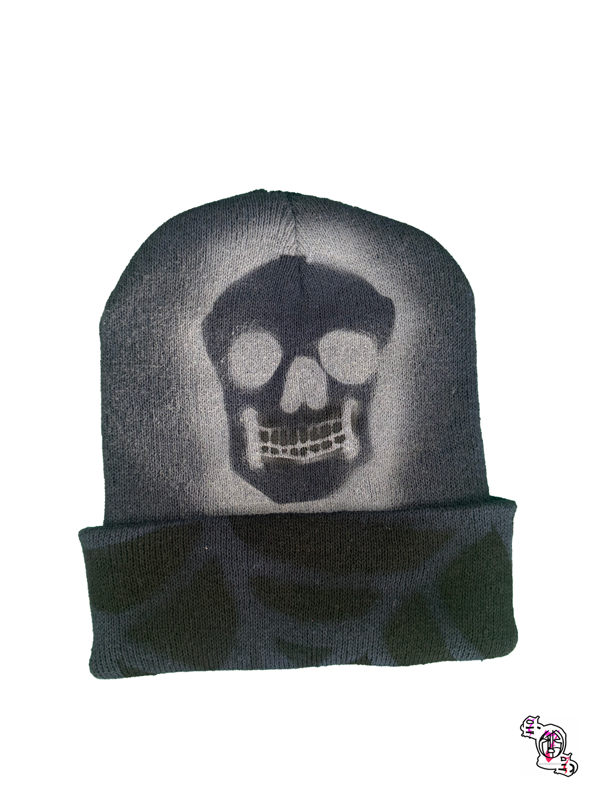 "SOS Headshot" Dark Blue Beanie