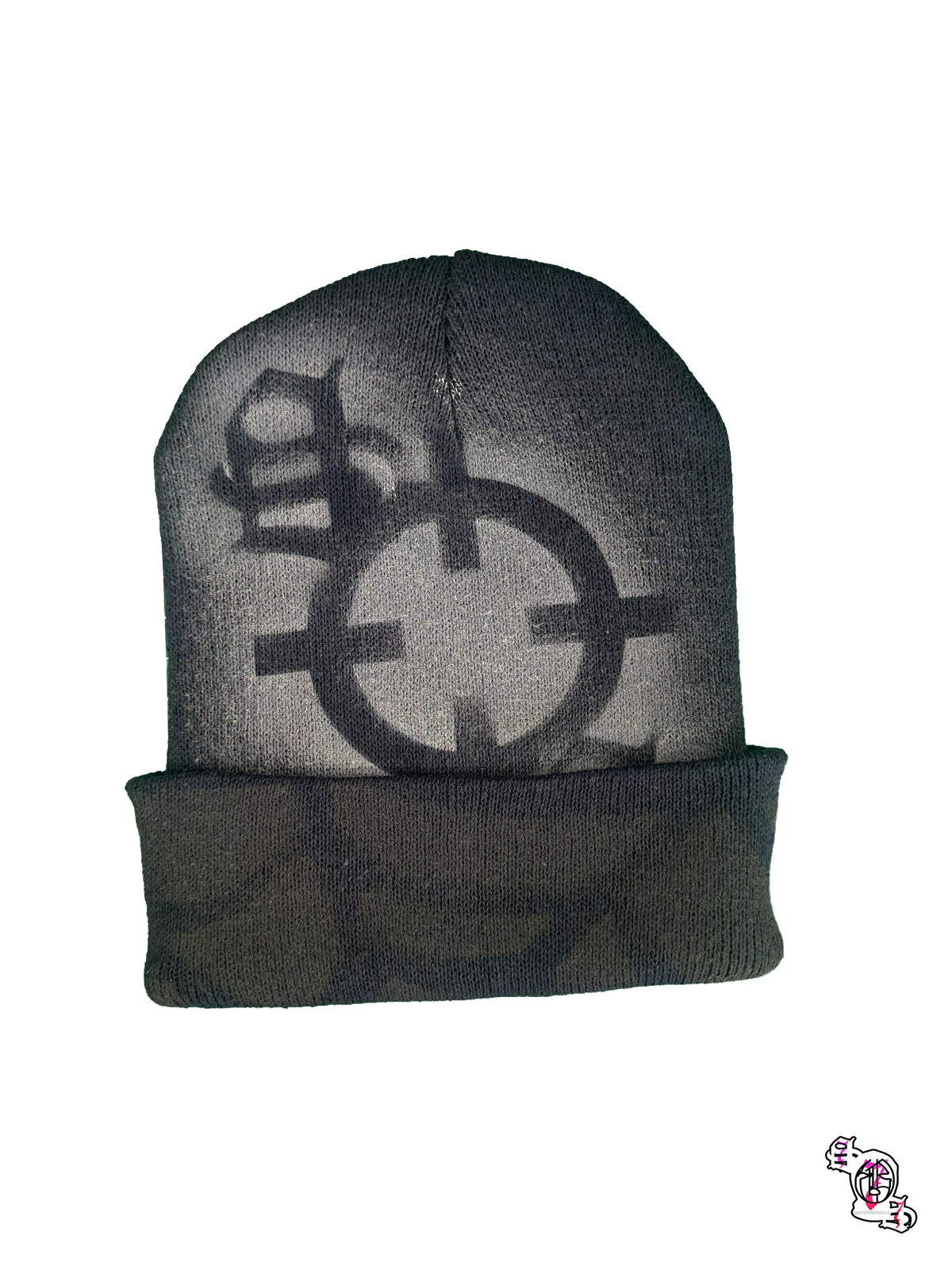 "SOS Headshot" Dark Blue Beanie