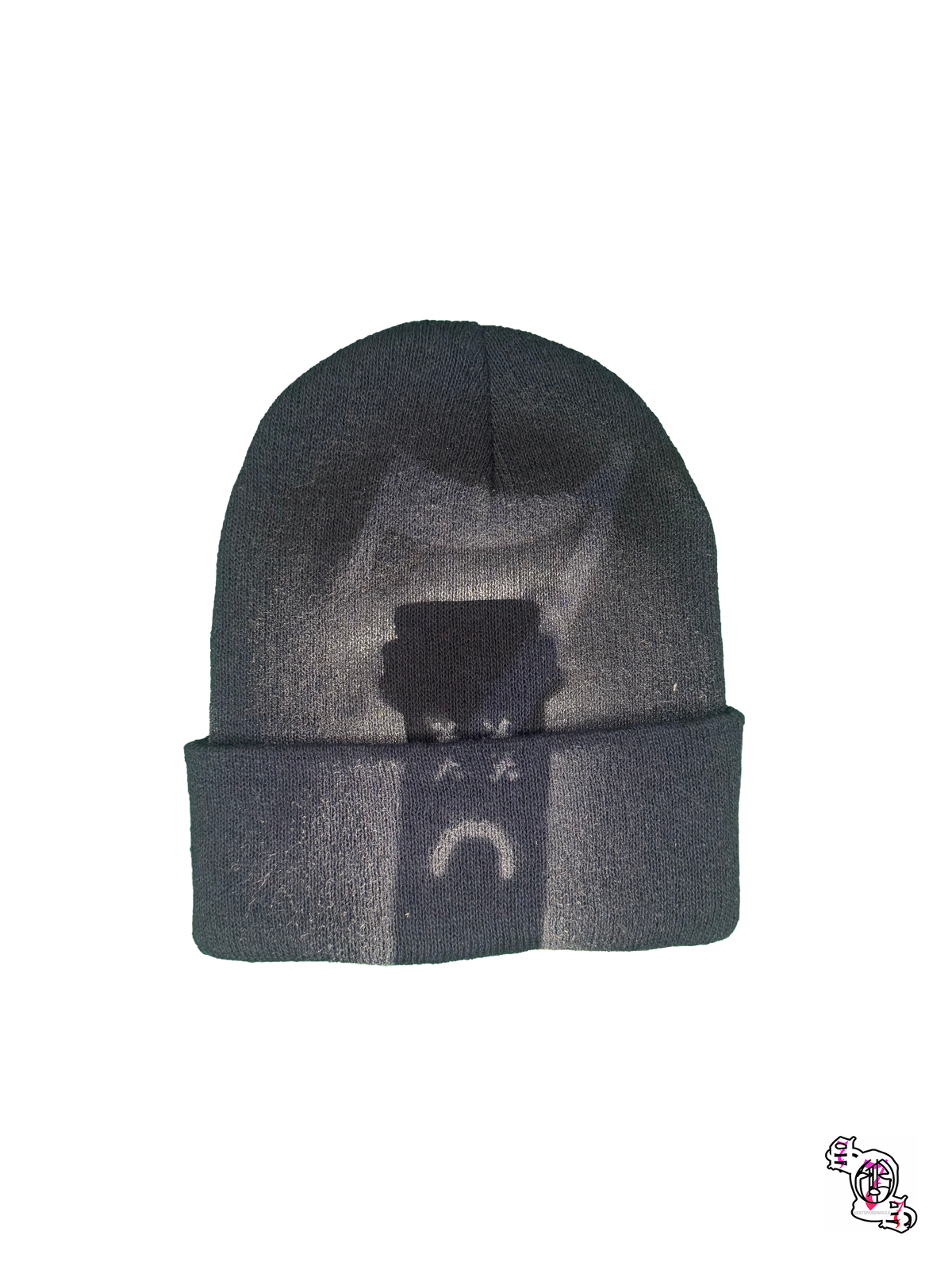 "SOS Stop Self Medication Headshot" Dark Blue Beanie