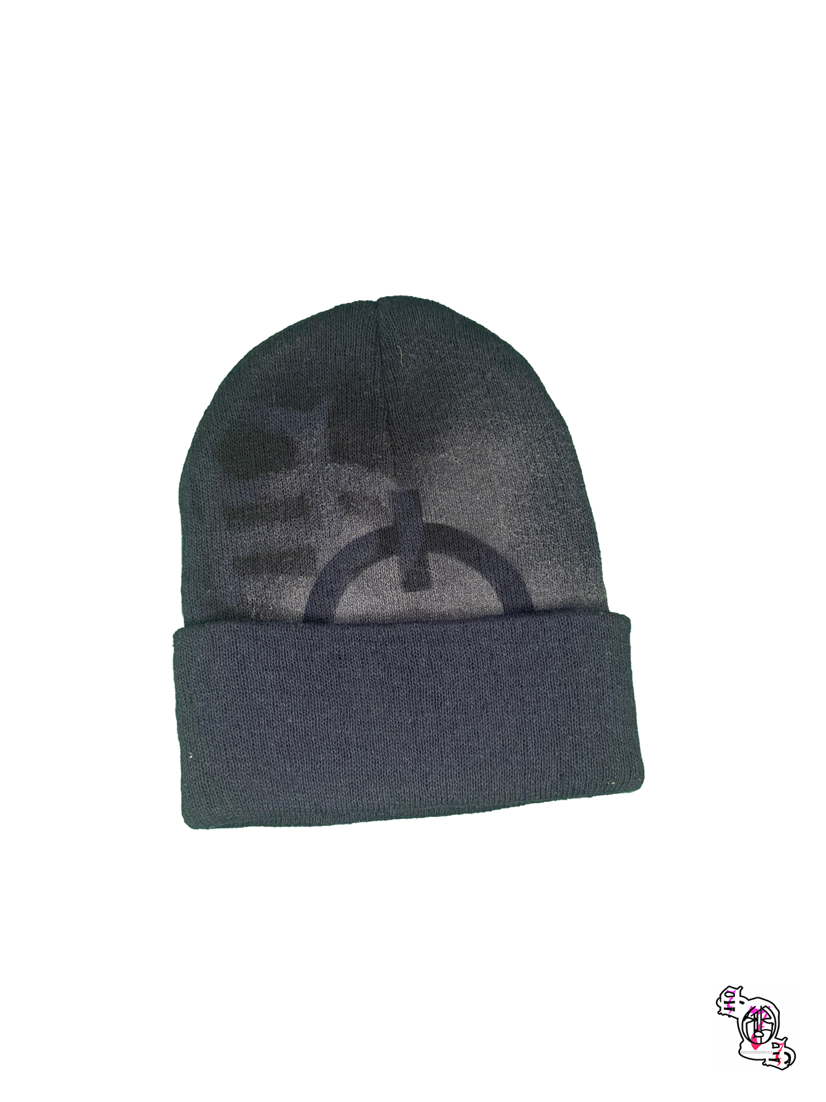 "SOS Stop Self Medication Headshot" Dark Blue Beanie