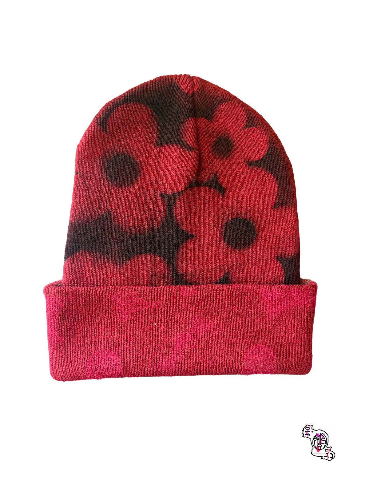 "SOS Concrete Flowers" Maroon Beanie