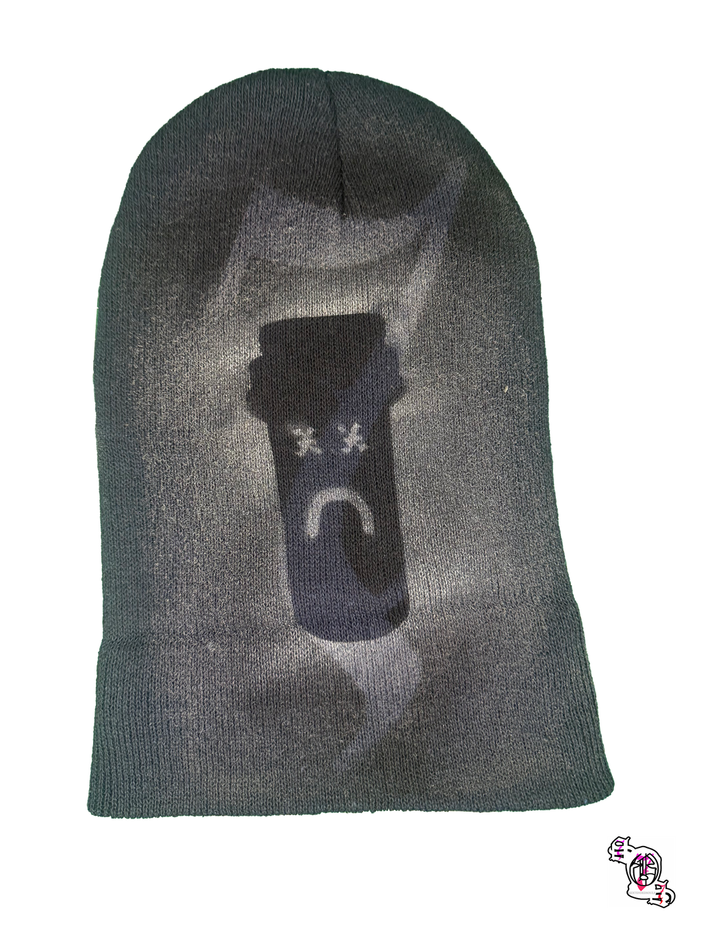 "SOS Stop Self Medication Headshot" Dark Blue Beanie