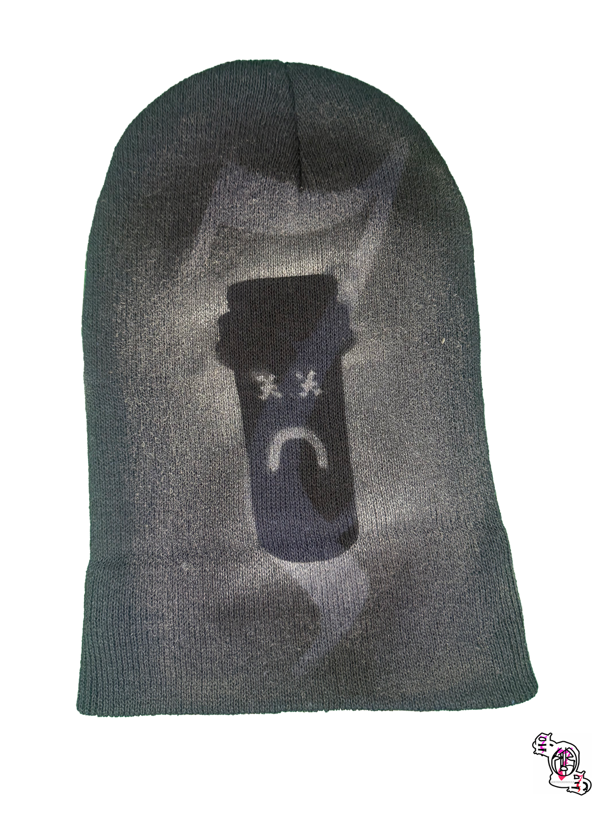 "SOS Stop Self Medication Headshot" Dark Blue Beanie