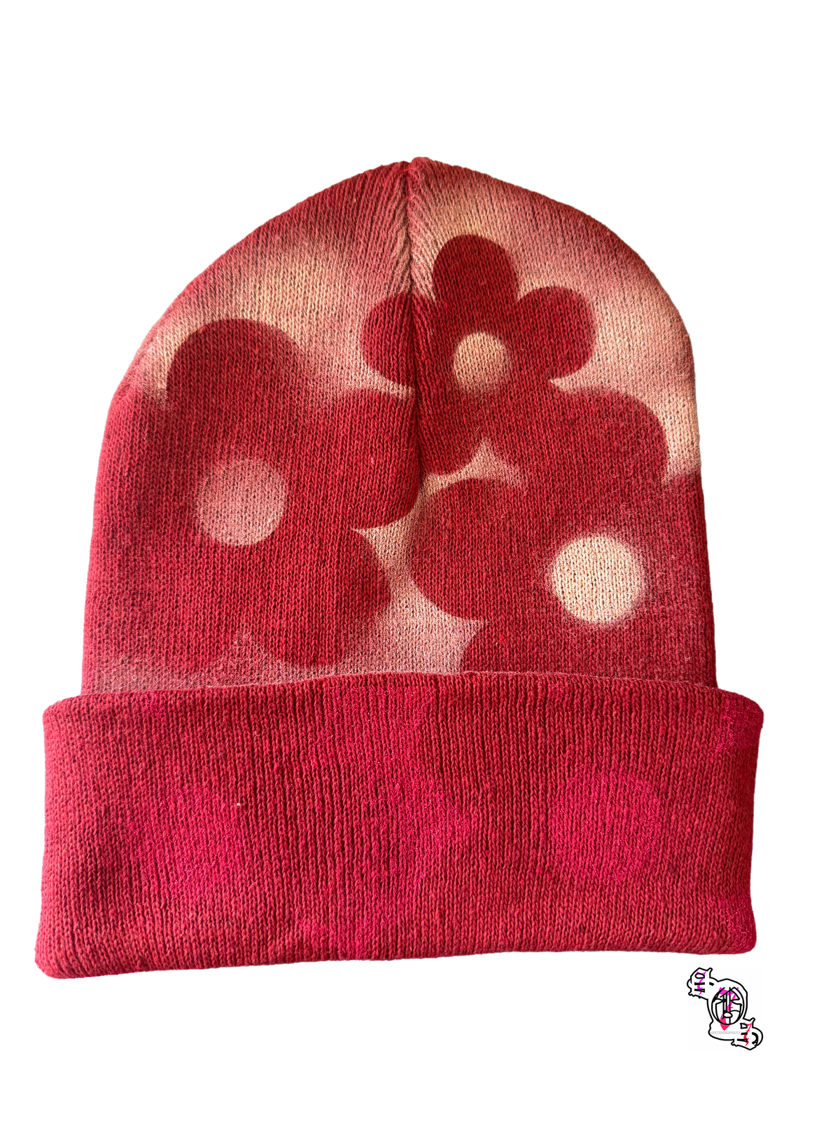 "SOS Concrete Flowers" Maroon Beanie