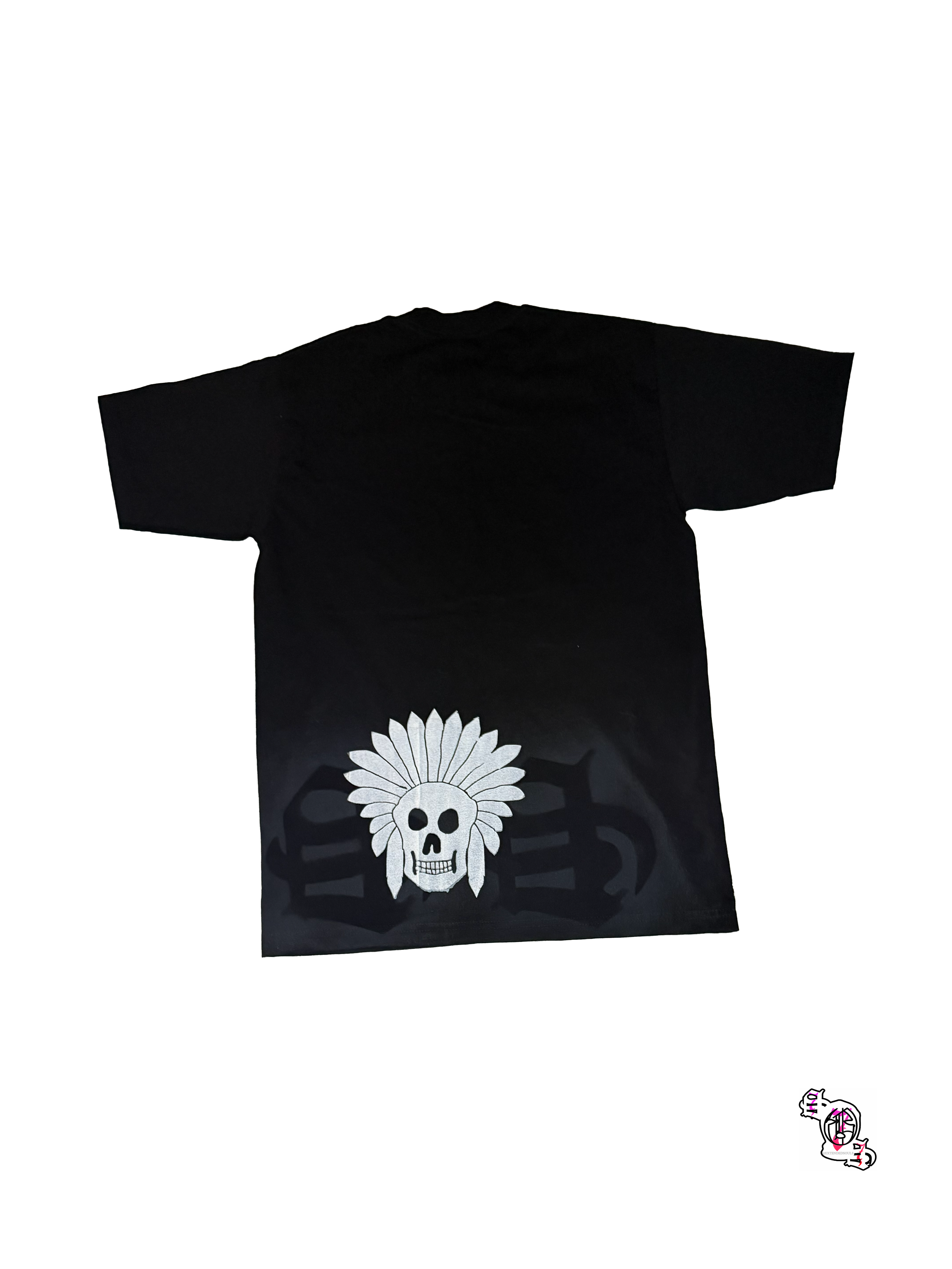"SOS Ouroboros" Black Pro Club Men's Heavyweight Cotton Short Sleeve Crew Neck T-Shirt