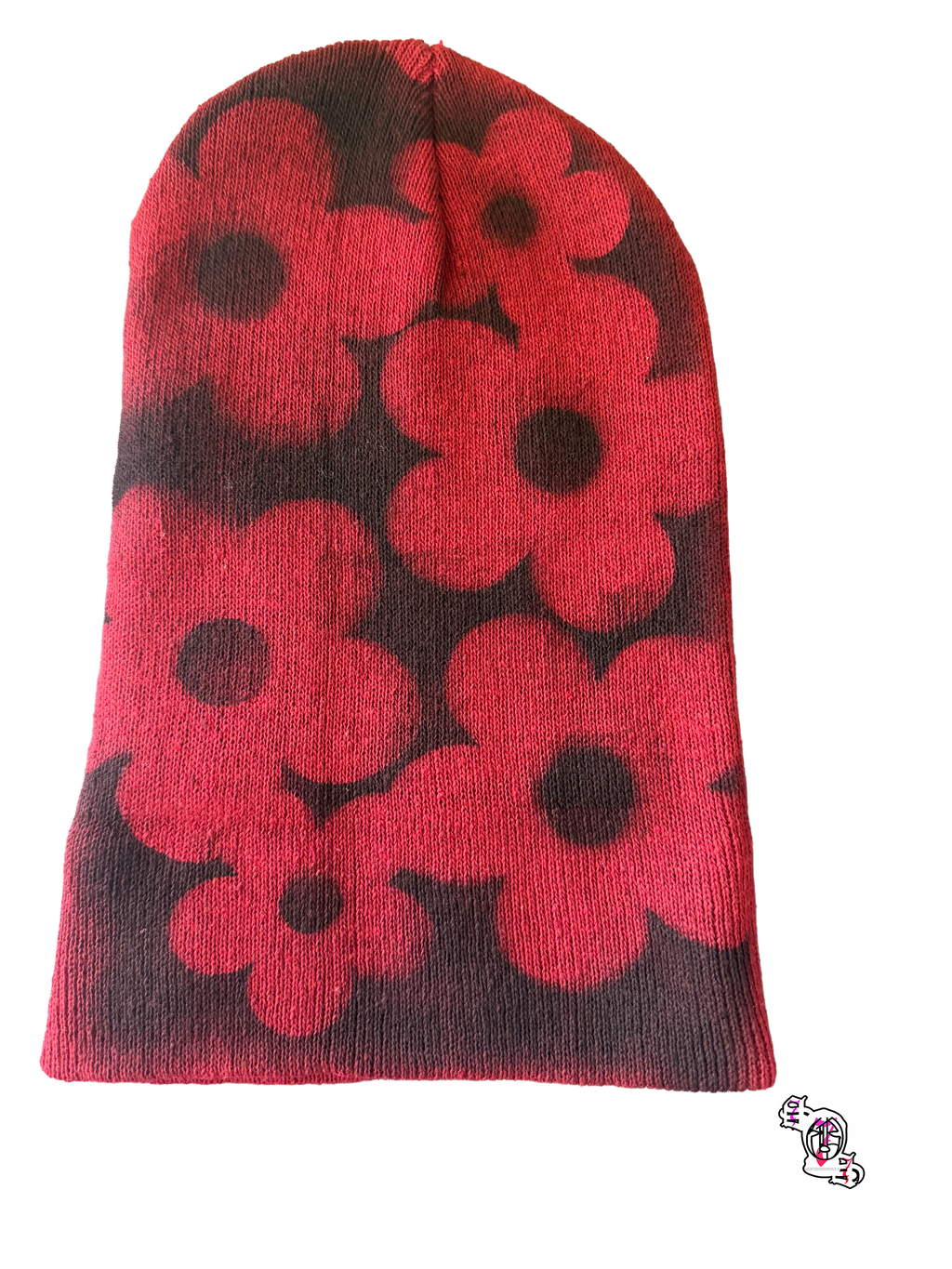 "SOS Concrete Flowers" Maroon Beanie