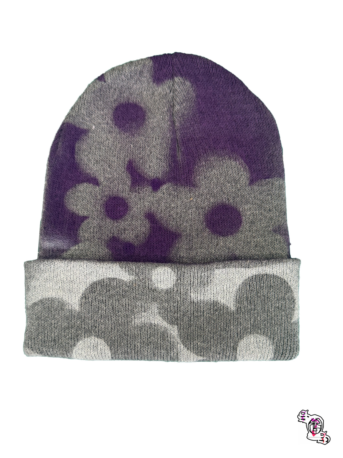"SOS Concrete Flowers" Gray Beanie