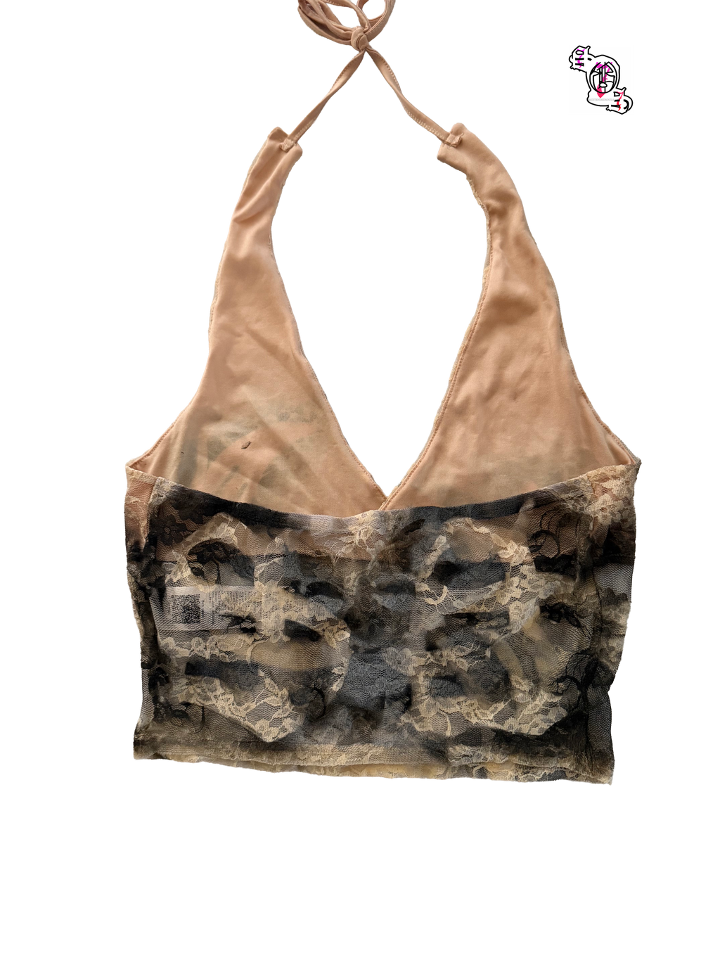 "SOS Sun & Moon" Apricot SHEIN EZWear Lace Camisole