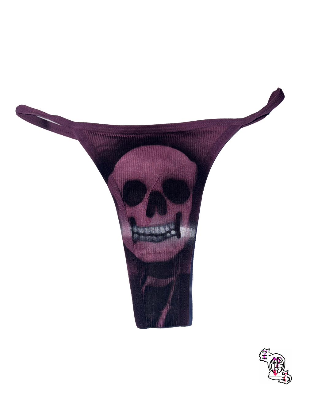 "SOS Skull" Pink Thong