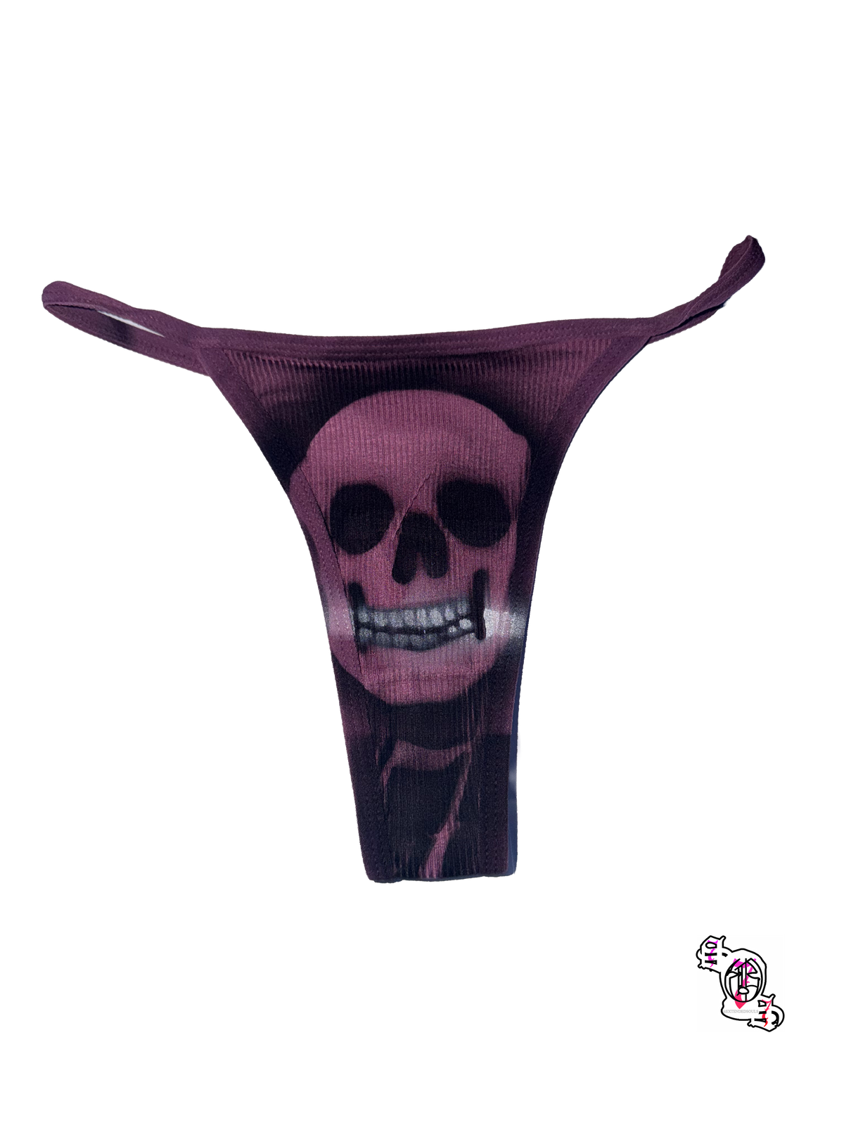 "SOS Skull" Pink Thong
