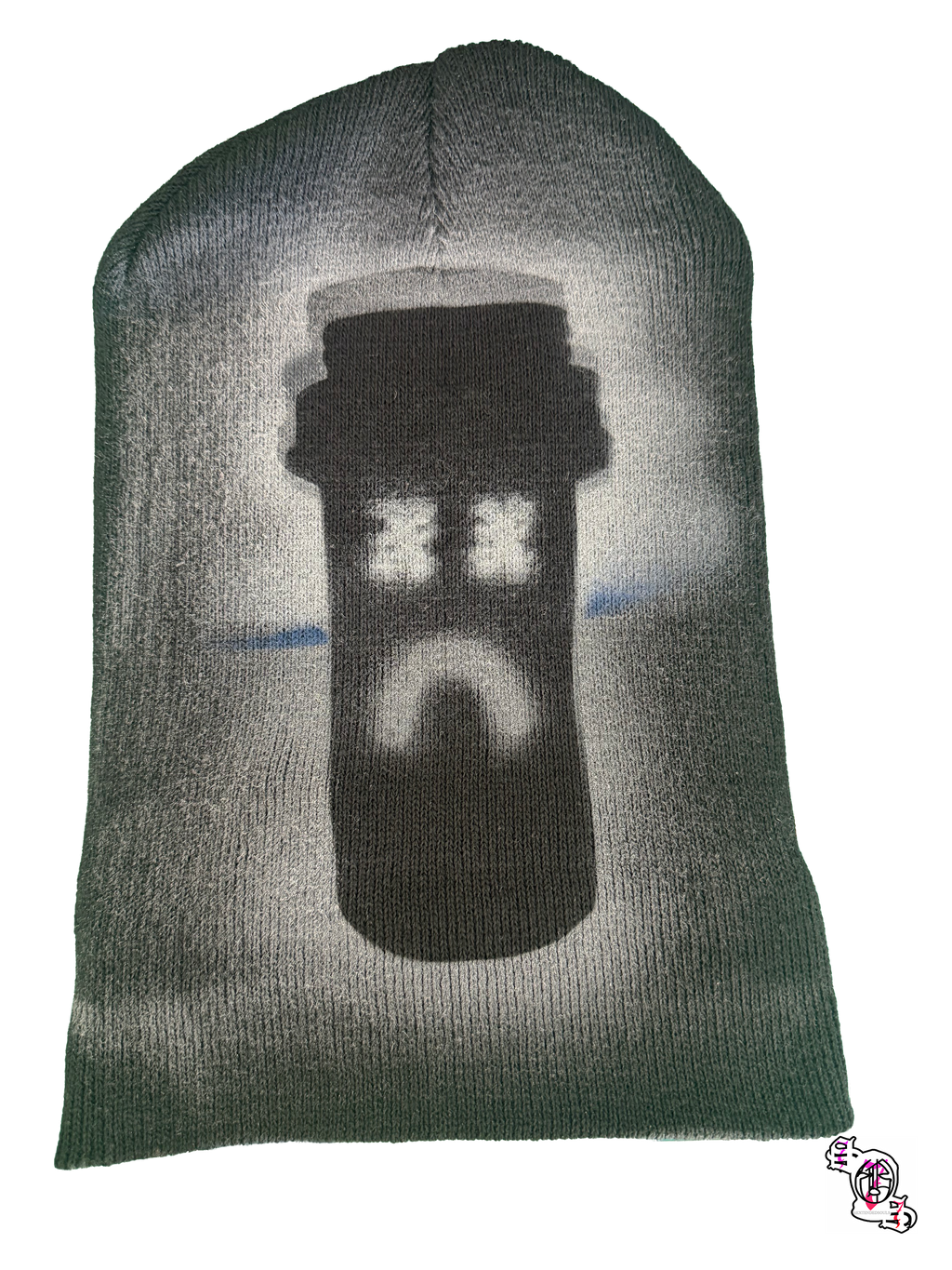 "SOS Sad Faces" Black Beanie