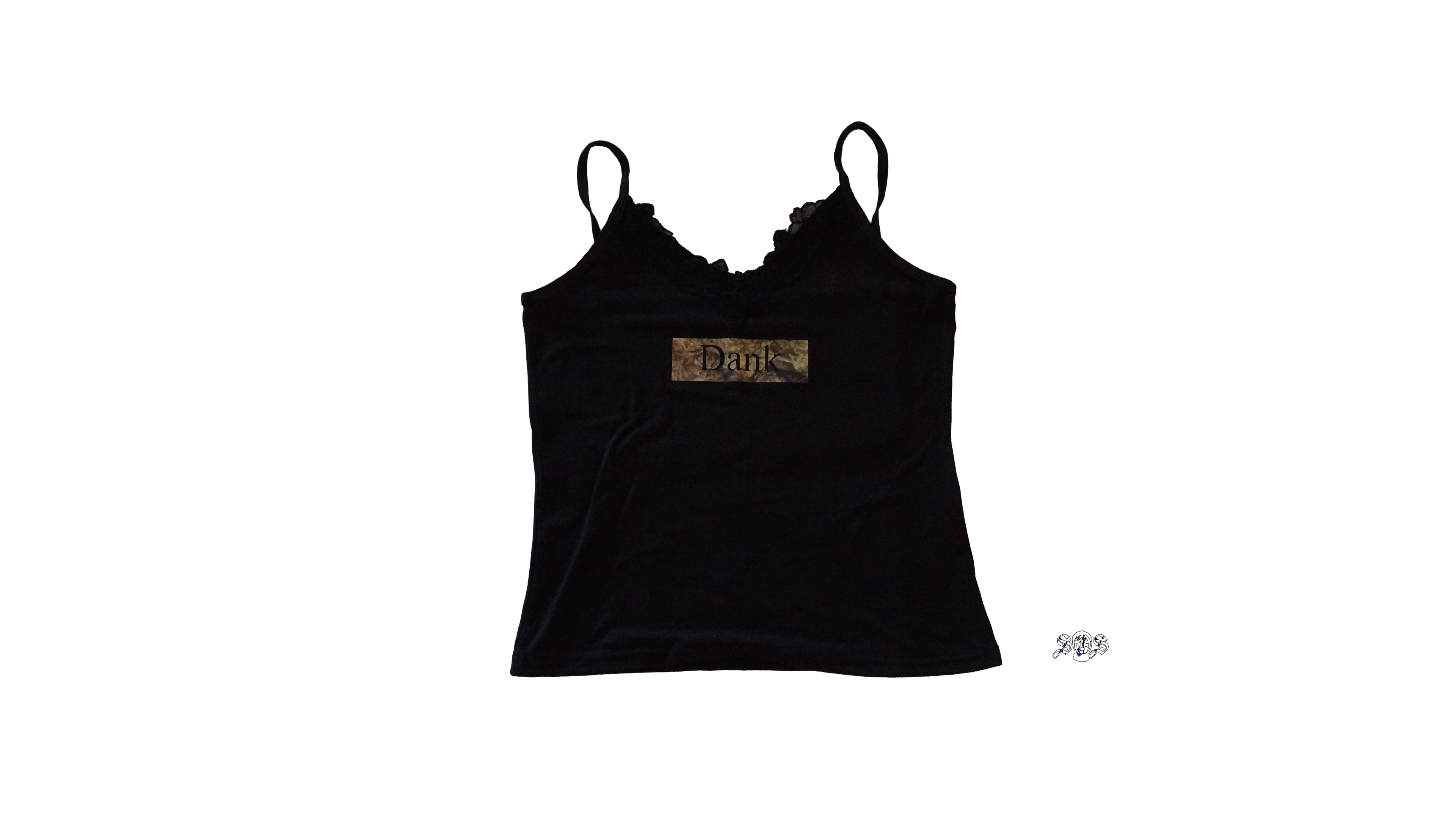 Black "Dank" Lace Camisole Tank Top