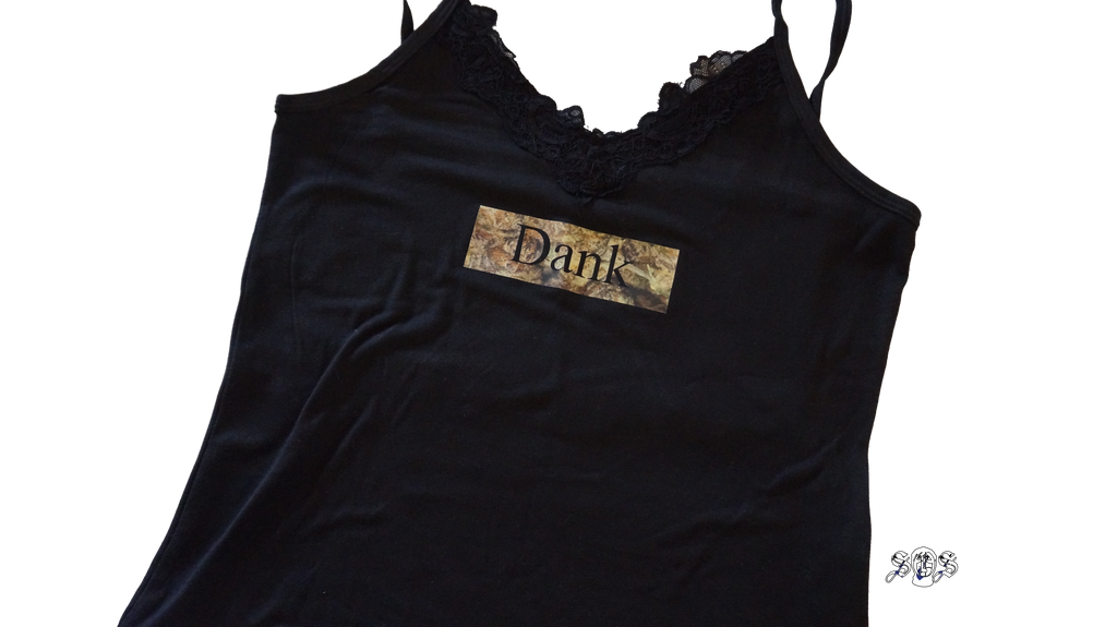 Black "Dank" Lace Camisole Tank Top