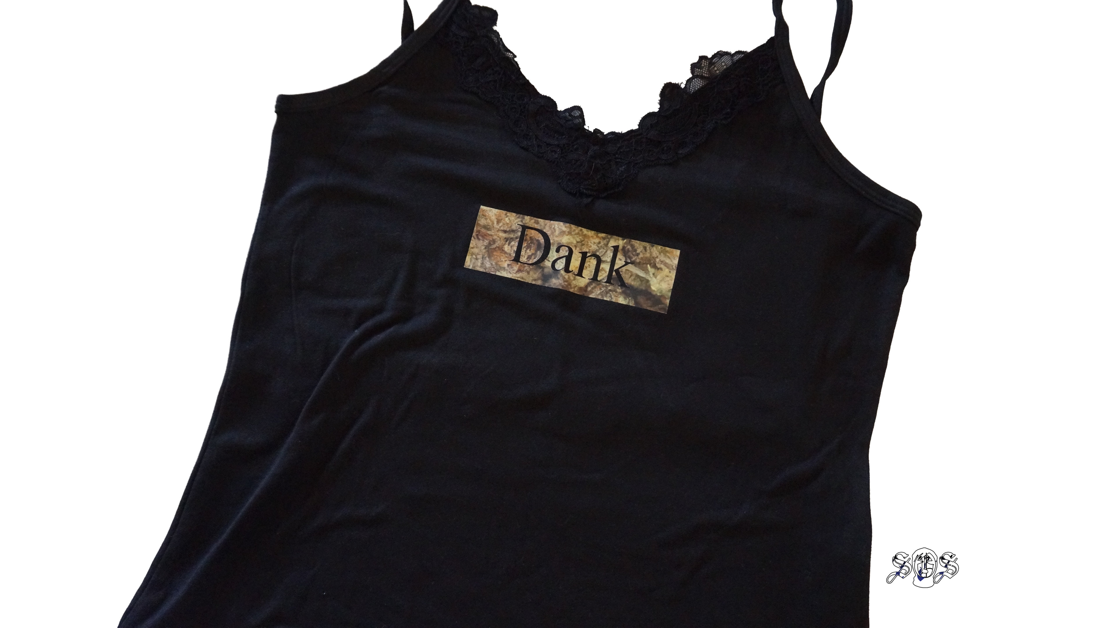 Black "Dank" Lace Camisole Tank Top