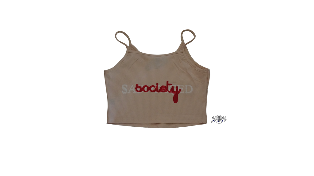 Peach "Jaguar Ouroboros" VaVaBold Casual Versatile Button Front Camisole