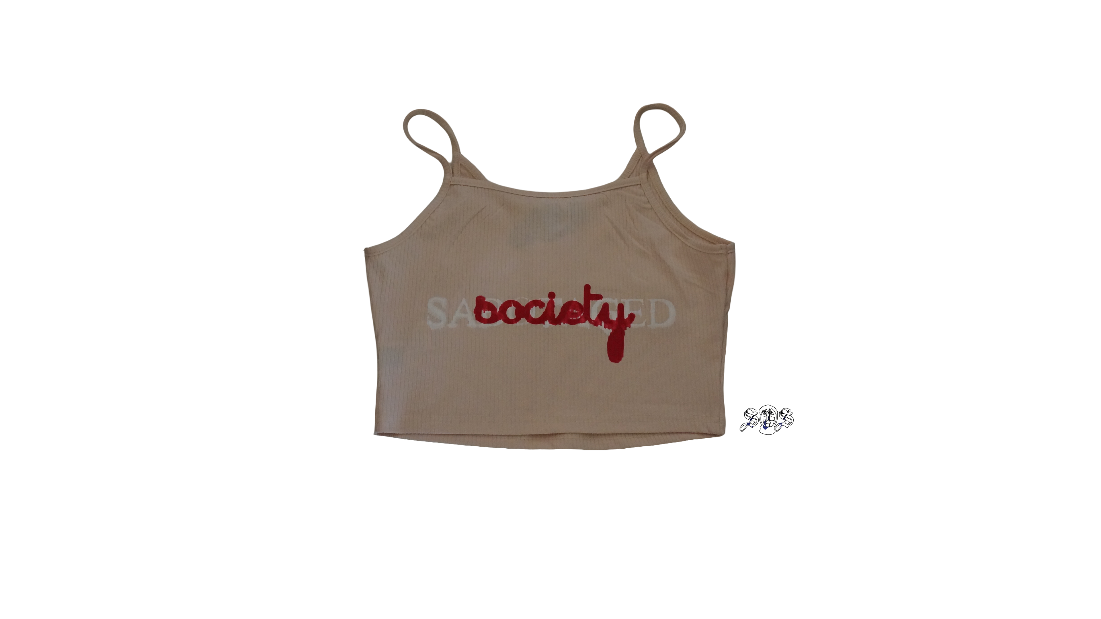 Peach "Jaguar Ouroboros" VaVaBold Casual Versatile Button Front Camisole