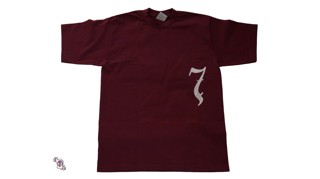 "Divided We Fall" Maroon Pro Club Heavyweight T-Shirt