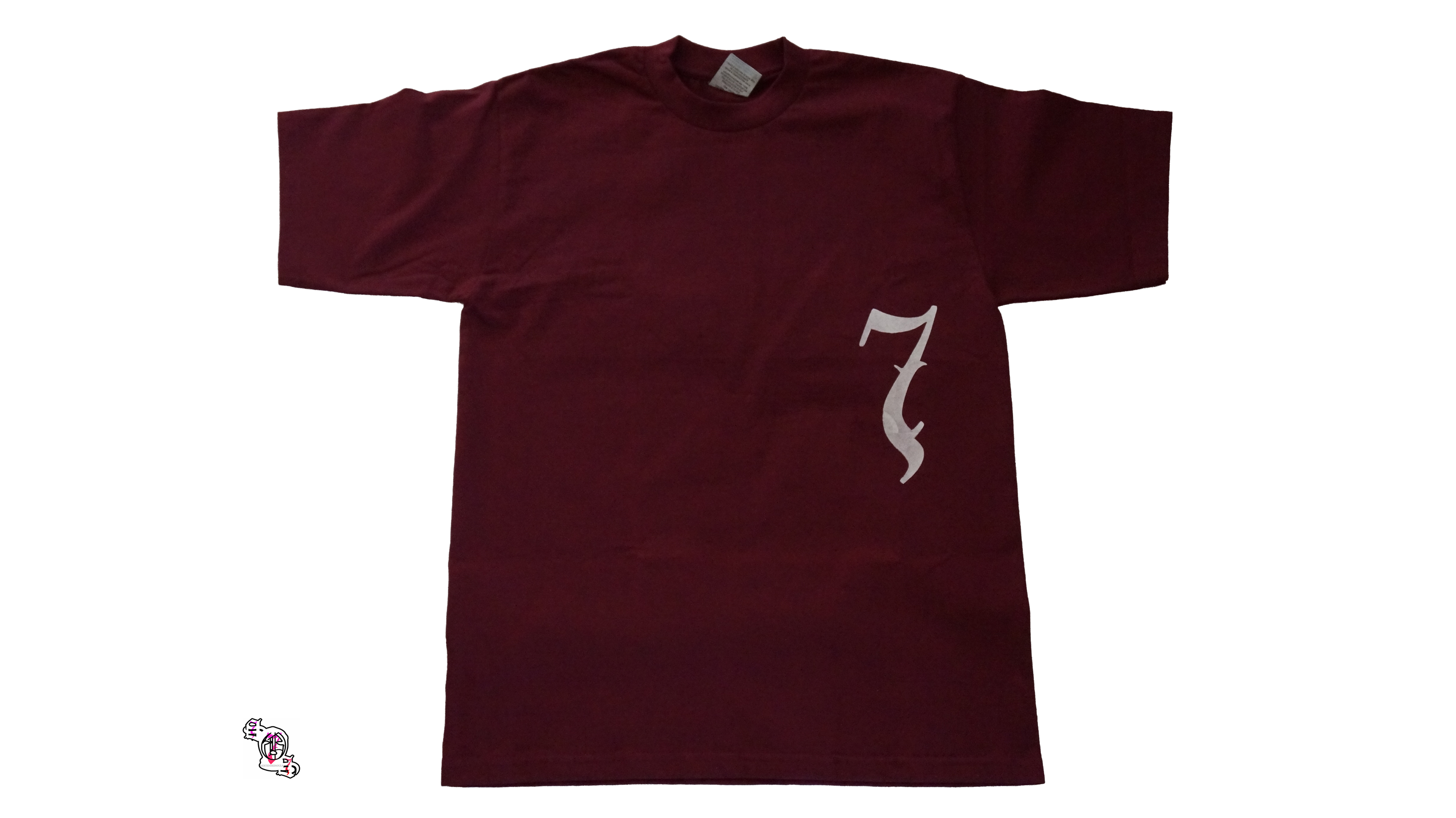 "Divided We Fall" Maroon Pro Club Heavyweight T-Shirt