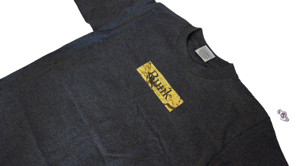 "Bunk Box Logo" Charcoal Pro Club Heavyweight T-Shirt