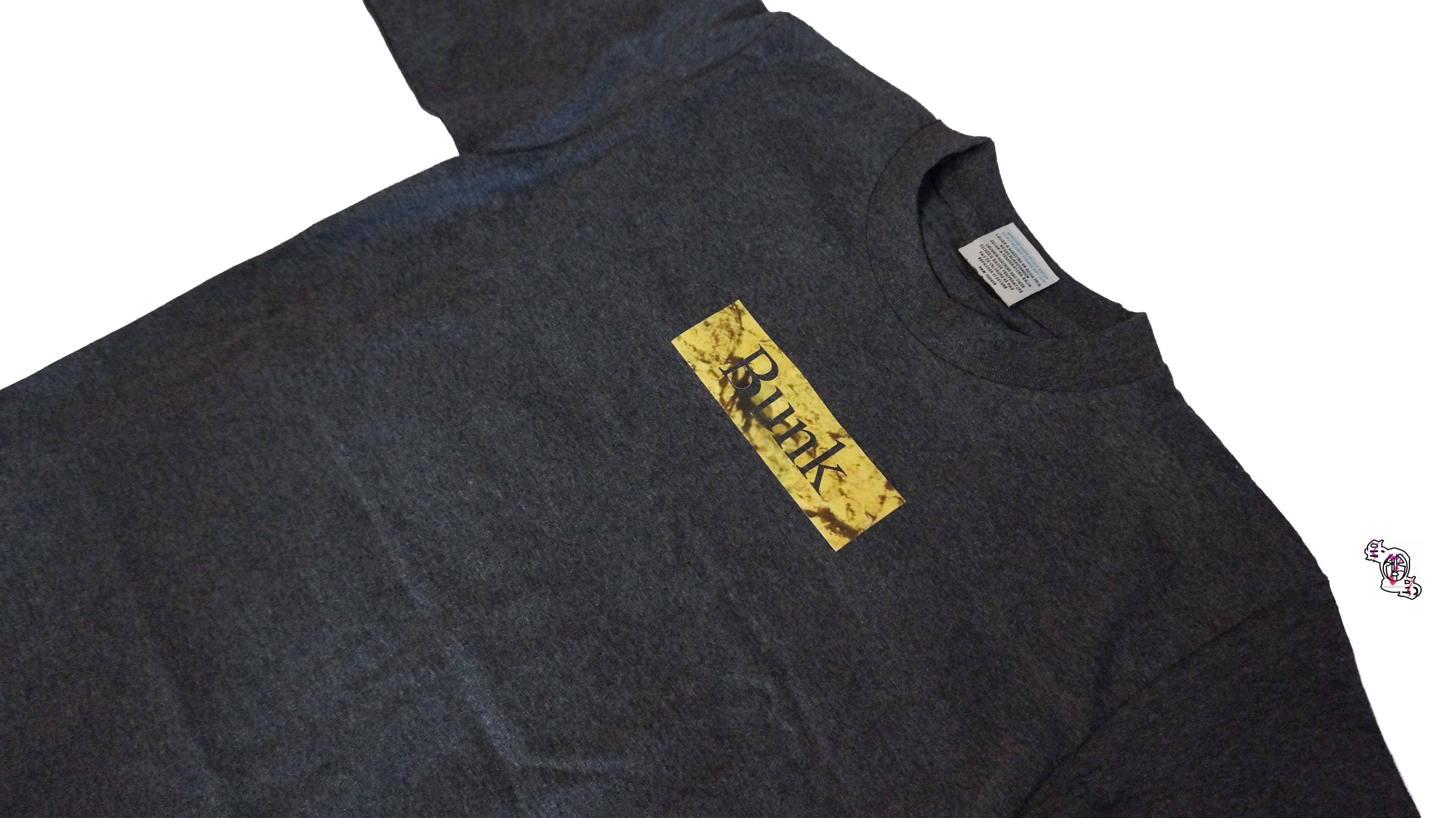 "Bunk Box Logo" Charcoal Pro Club Heavyweight T-Shirt