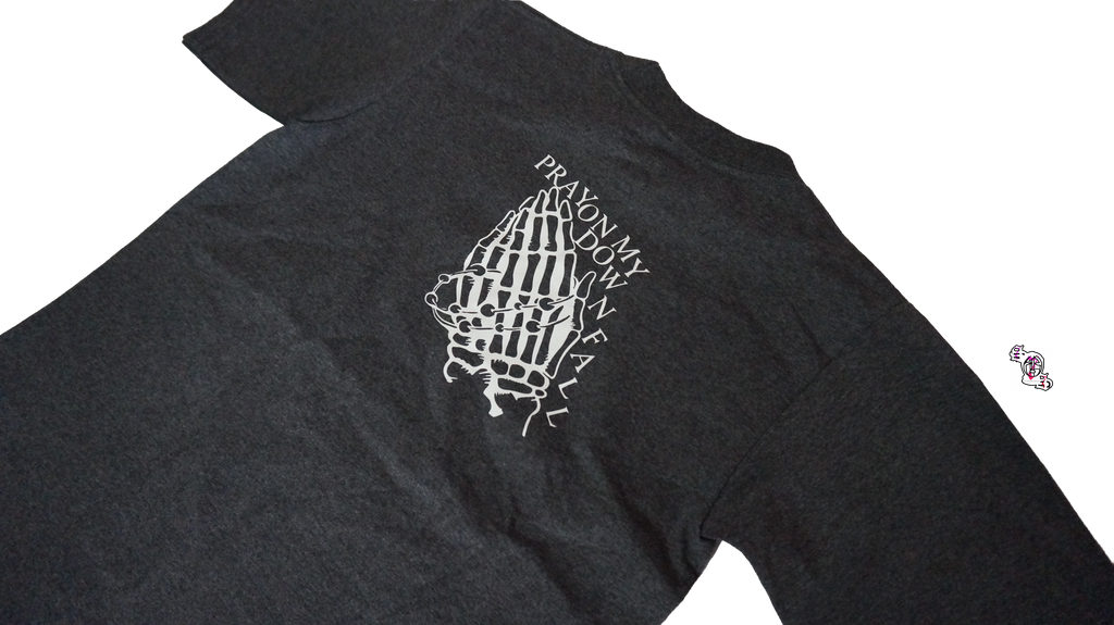 "Pray on my downfall" Charcoal Pro Club Heavyweight T-Shirt