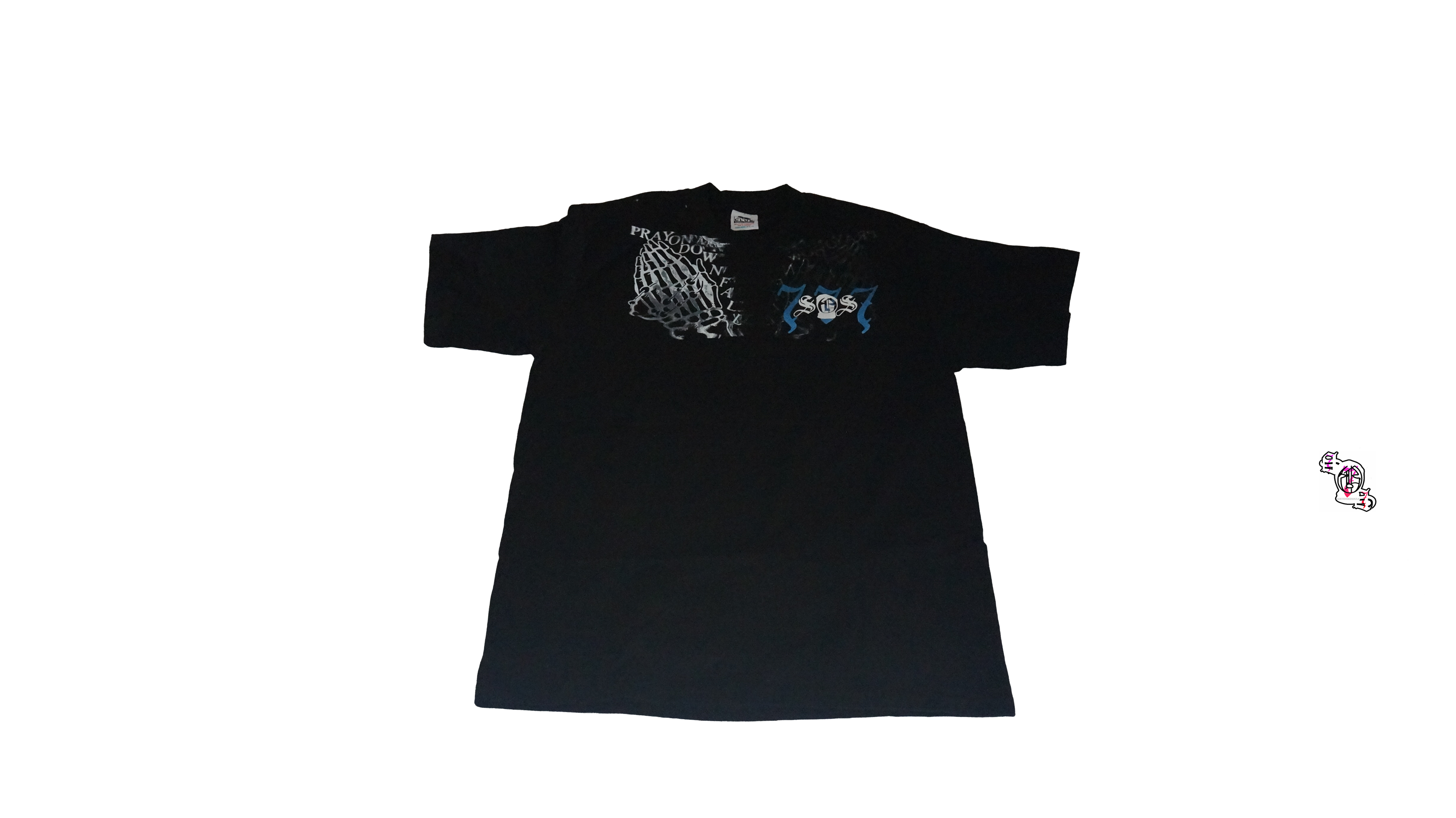 "messy Pray on my downfall" Black Pro Club Heavyweight T-Shirt