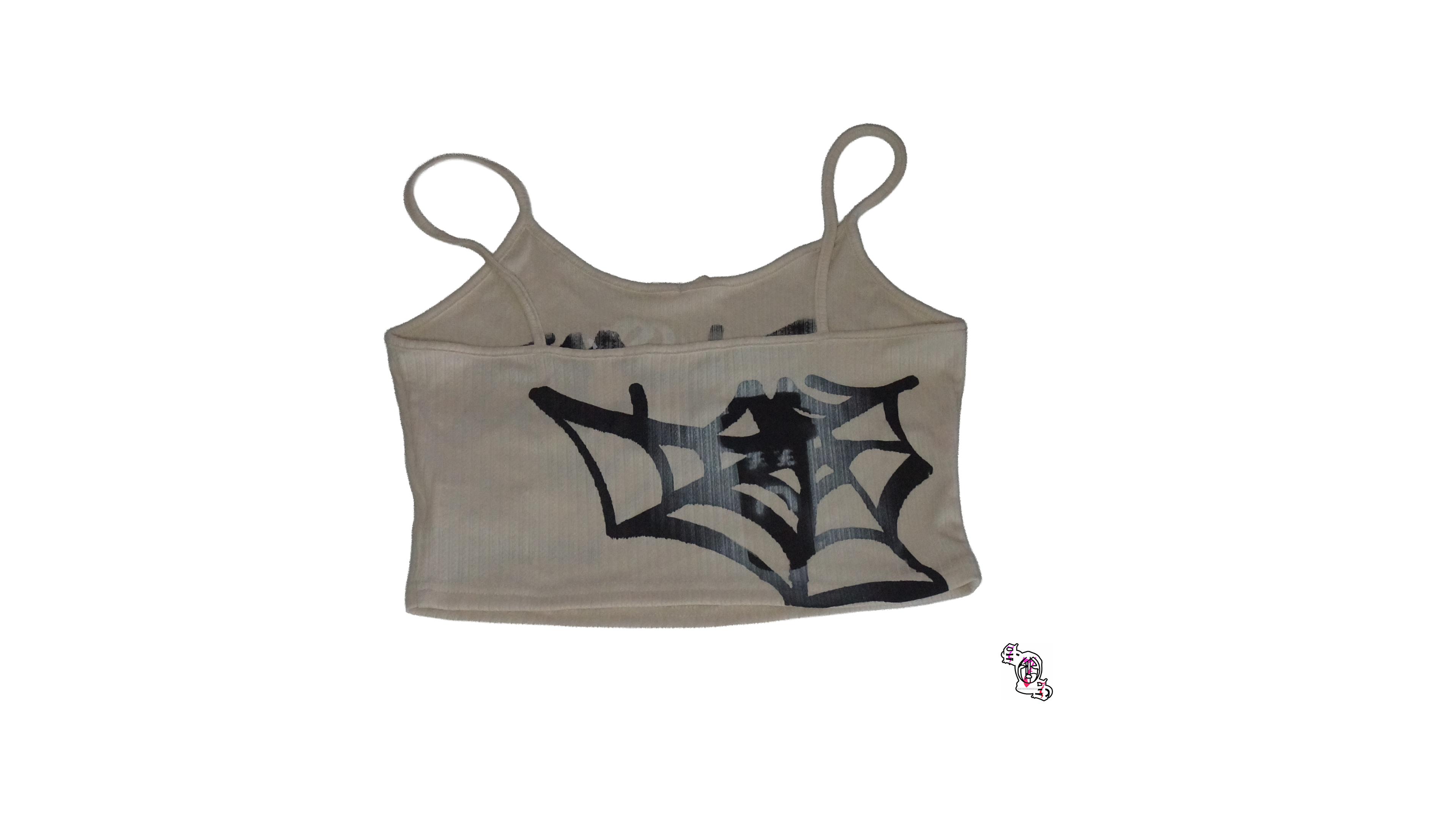 "Trapped SOS" Beige SHEIN Bow Pajama Camisole Tank Top