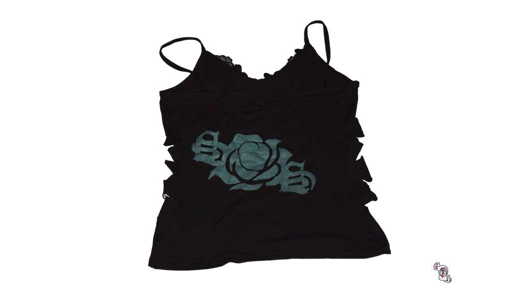 "Dank" Black Lace Camisole Tank Top