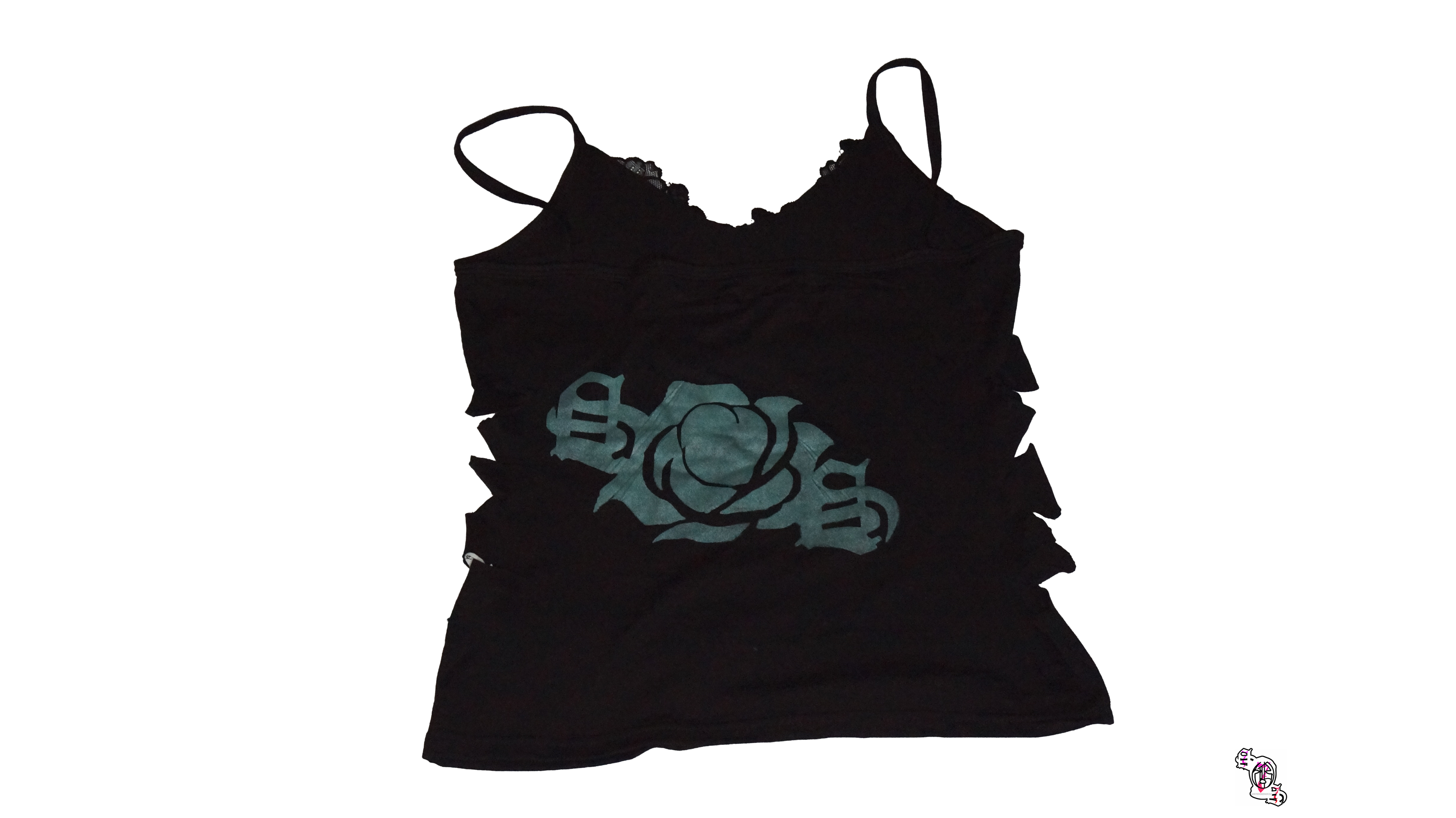 "Dank" Black Lace Camisole Tank Top