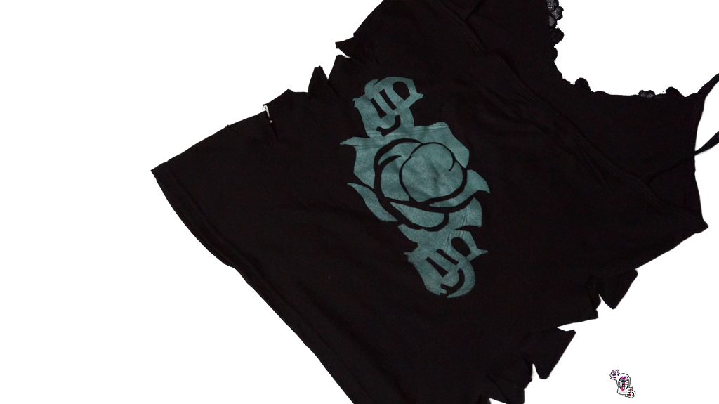 "Dank" Black Lace Camisole Tank Top