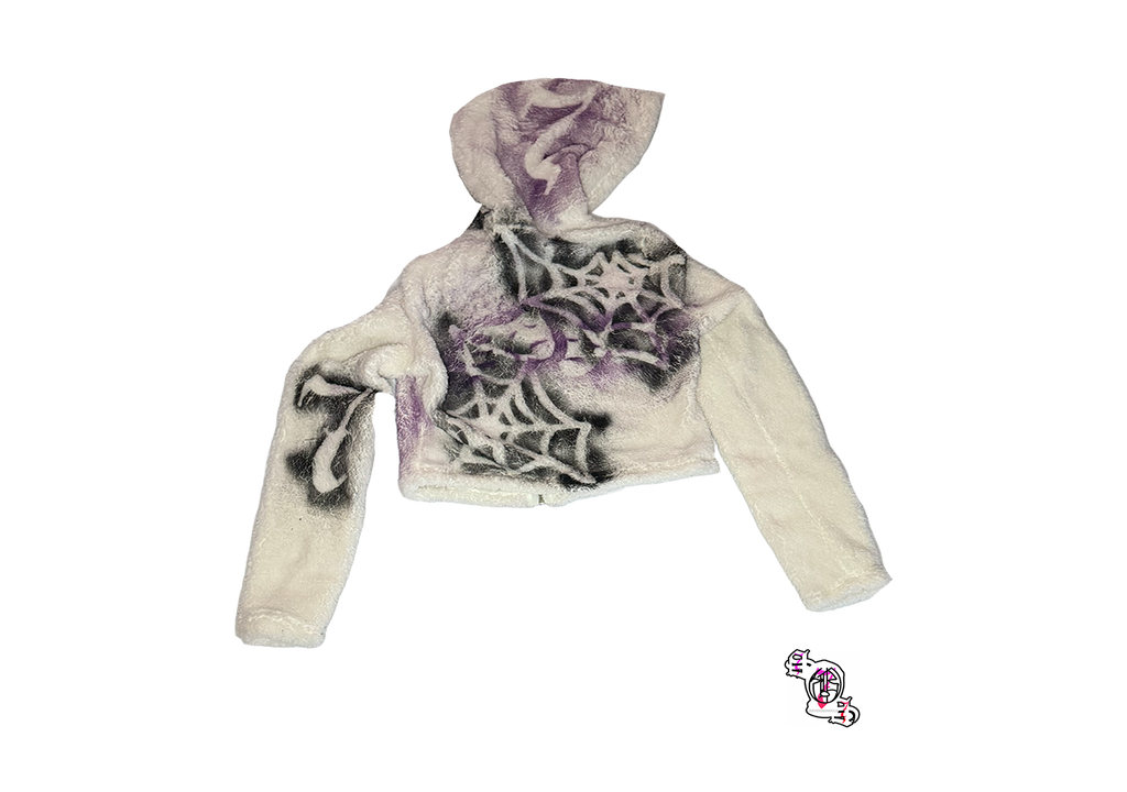 "Beautiful Struggles Sun and Moon" SHEIN EZwear Women's New Autumn And Winter Solid Color Long-Sleeved Short Casual Hooded Plush Jacket