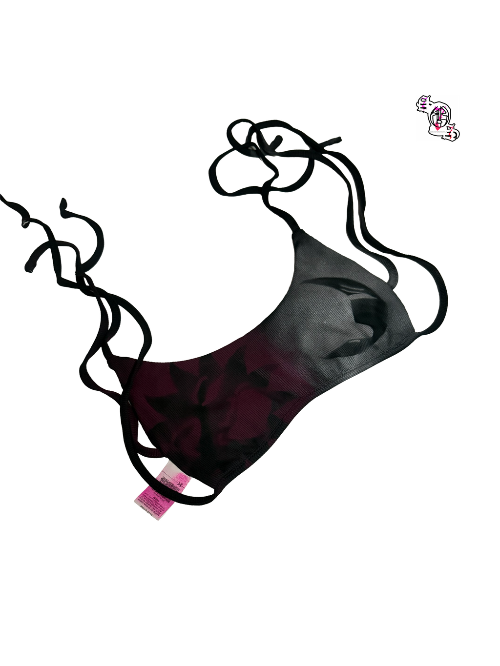 "SOS Sun and Moon" Black EgrlEra Solid Color Backless Halter Tank Top