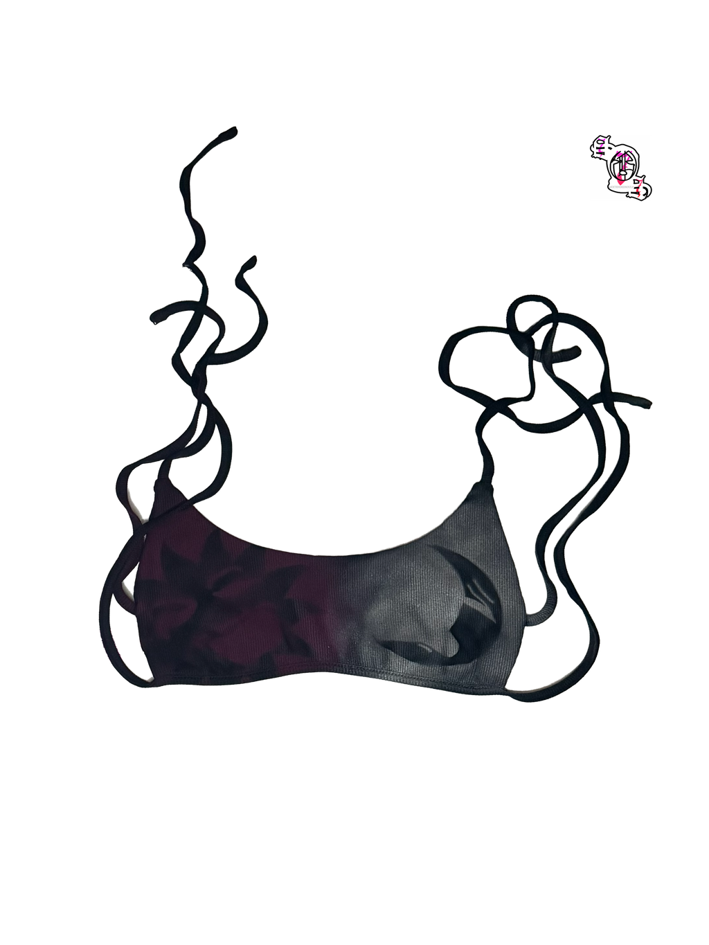 "SOS Sun and Moon" Black EgrlEra Solid Color Backless Halter Tank Top