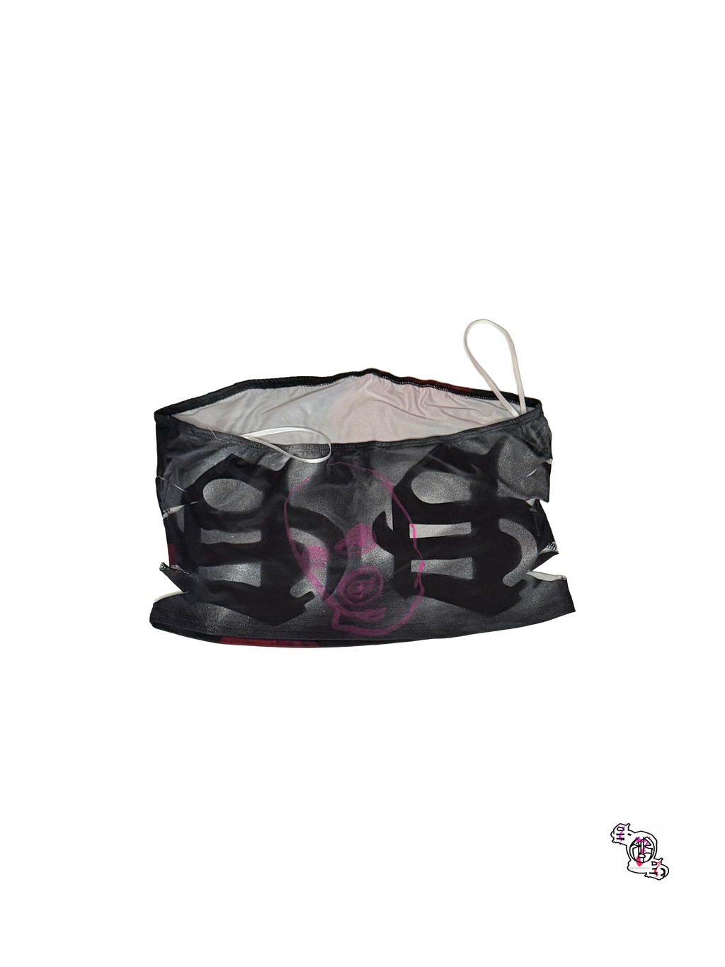 "SOS Concrete Flowers" Aloruh Women Bandeau Crop Top