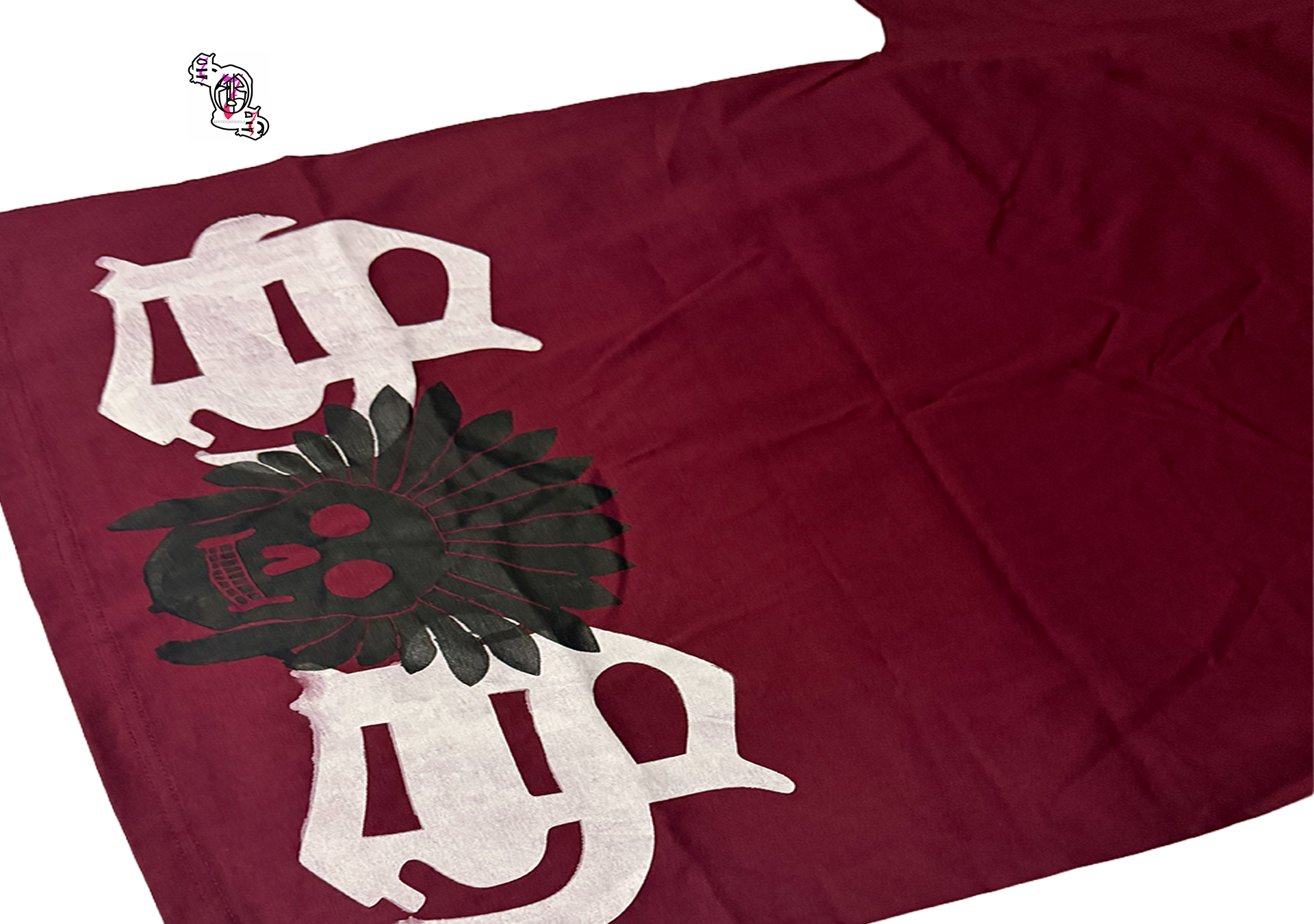 "SOS Beginning" Maroon Pro Club Men's Heavyweight Cotton Short Sleeve Crew Neck T-Shirt