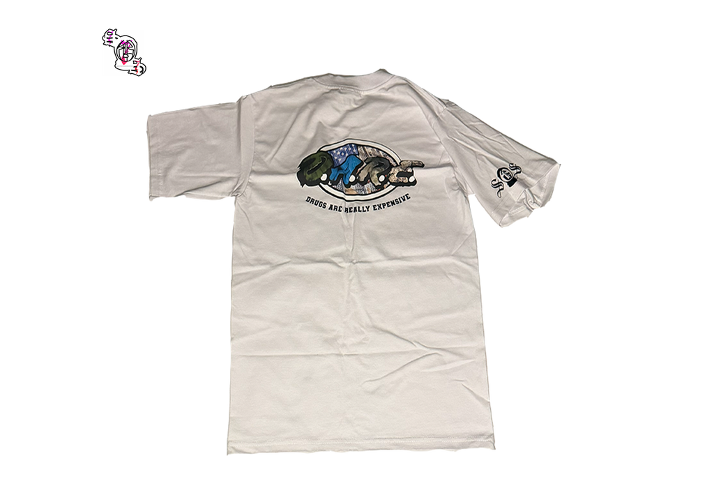 "Resistance Education" White Pro Club Men's Heavyweight Cotton Short Sleeve Crew Neck T-Shirt
