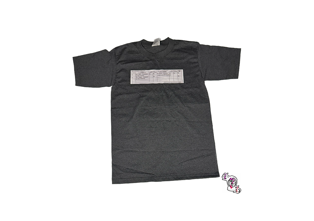 "Charges" Charcoal Pro Club Men's Heavyweight Cotton Short Sleeve Crew Neck T-Shirt