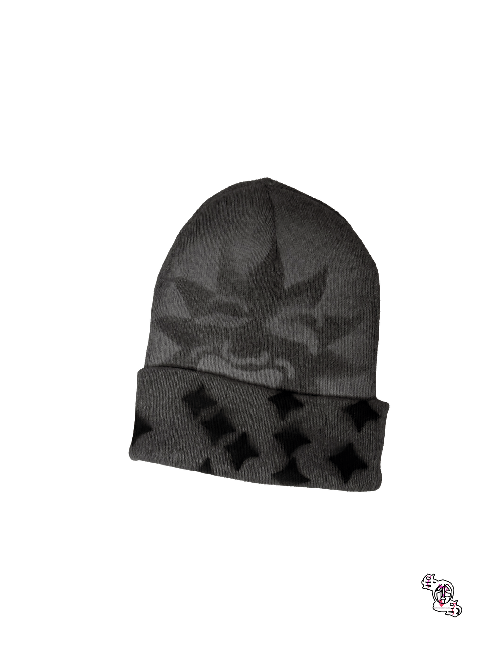"SOS Moon & Sun" Gray Beanie