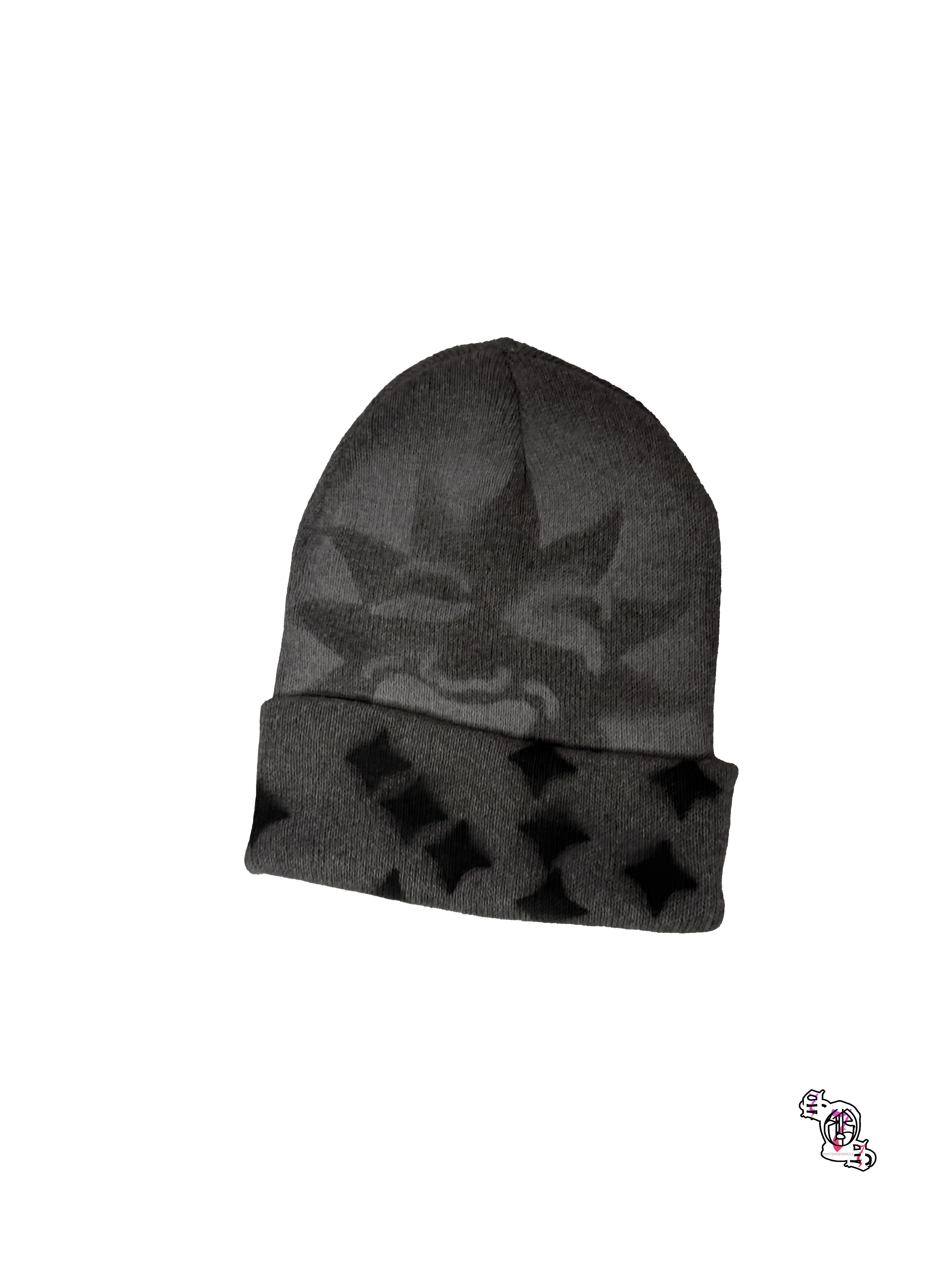 "SOS Moon & Sun" Gray Beanie