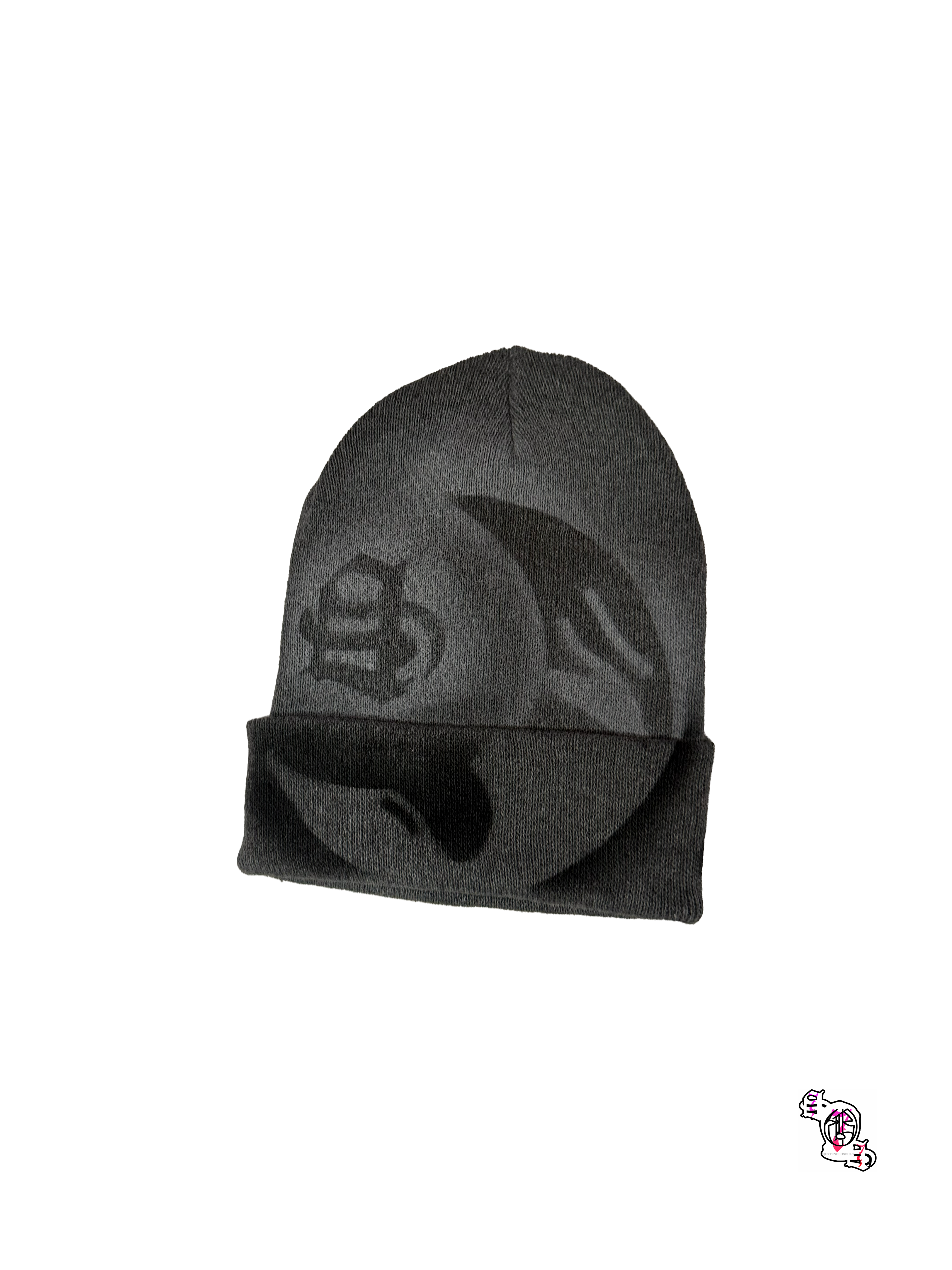 "SOS Moon & Sun" Gray Beanie