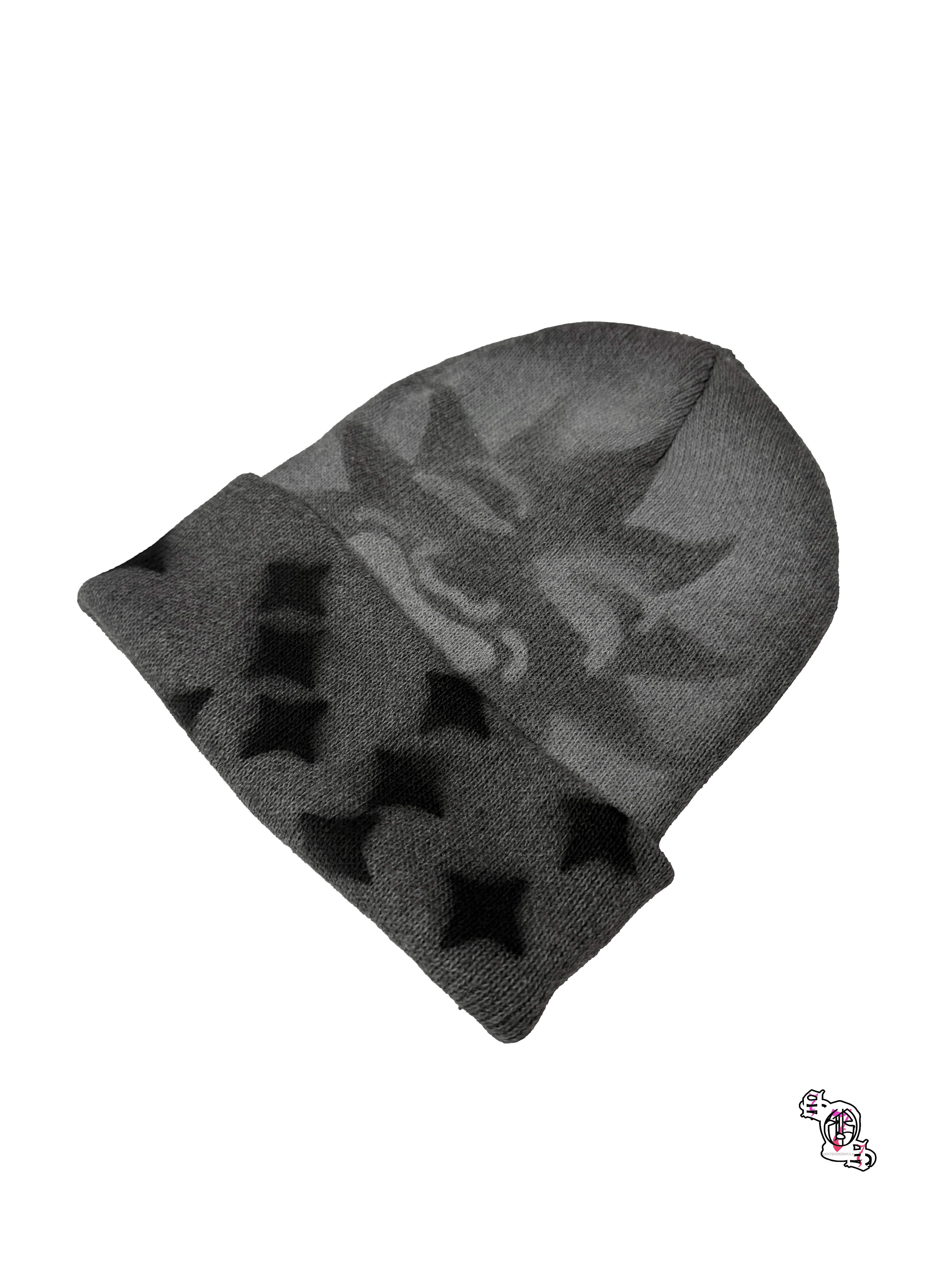 "SOS Moon & Sun" Gray Beanie
