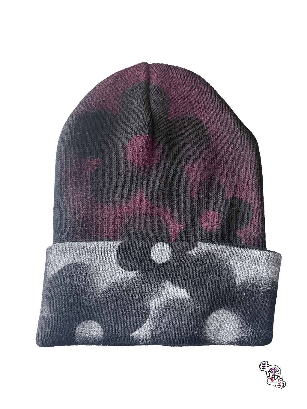 "SOS Concrete Flowers" Black Beanie
