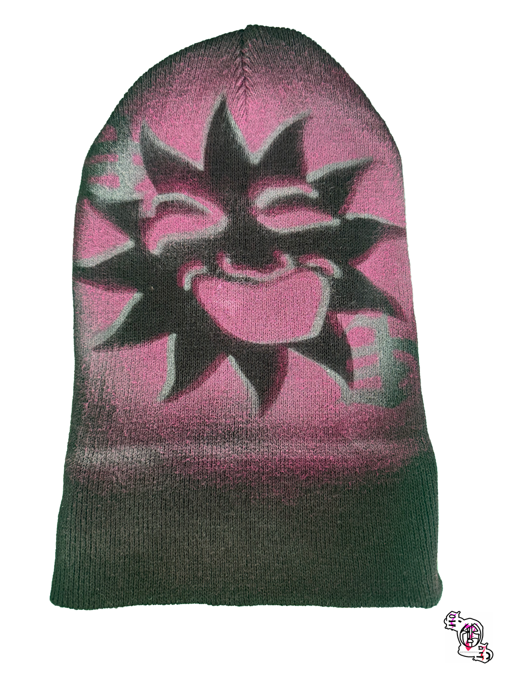 "SOS Sun and Moon" Black Beanie