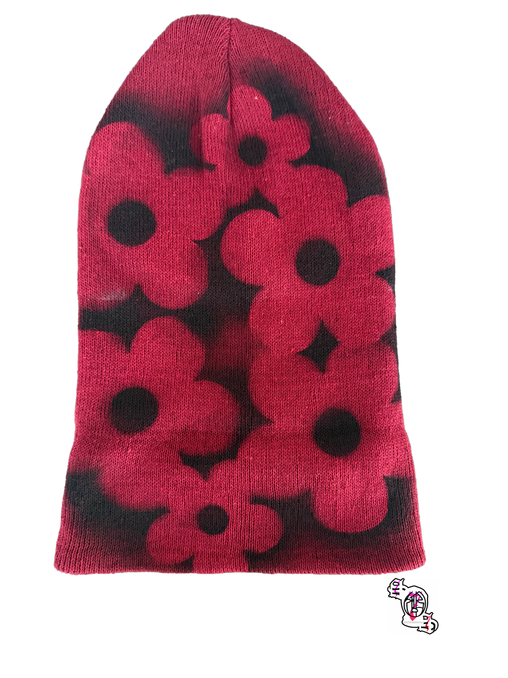 "SOS Concrete Flowers" Maroon Beanie