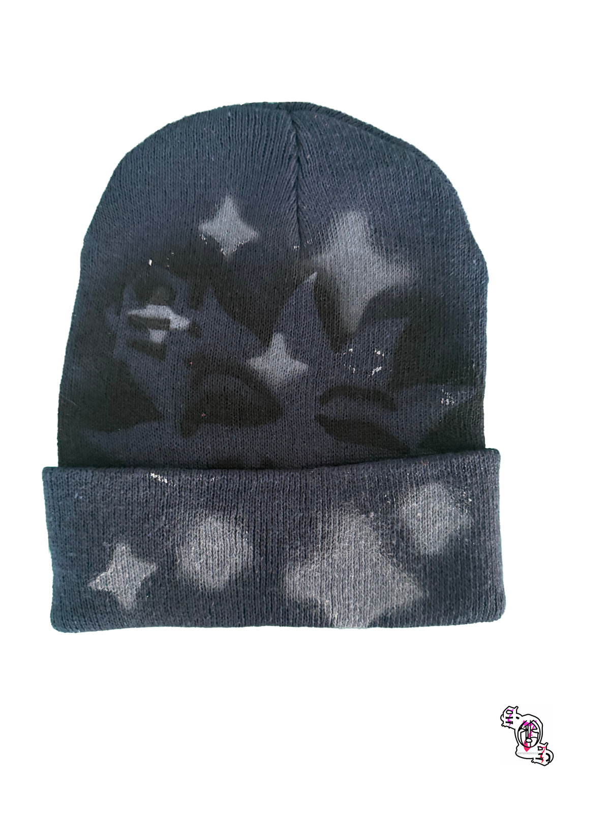"SOS Sun and Moon" Navy Blue Beanie