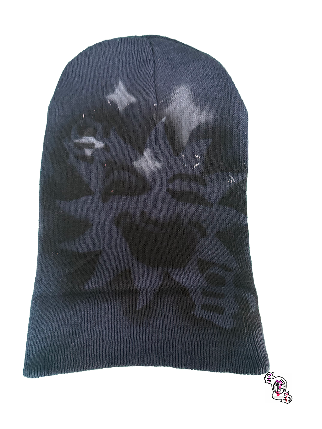 "SOS Sun and Moon" Navy Blue Beanie
