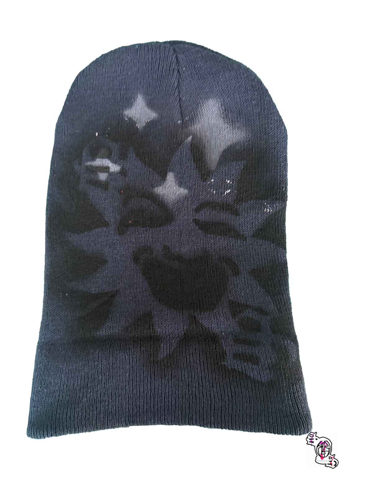"SOS Sun and Moon" Navy Blue Beanie