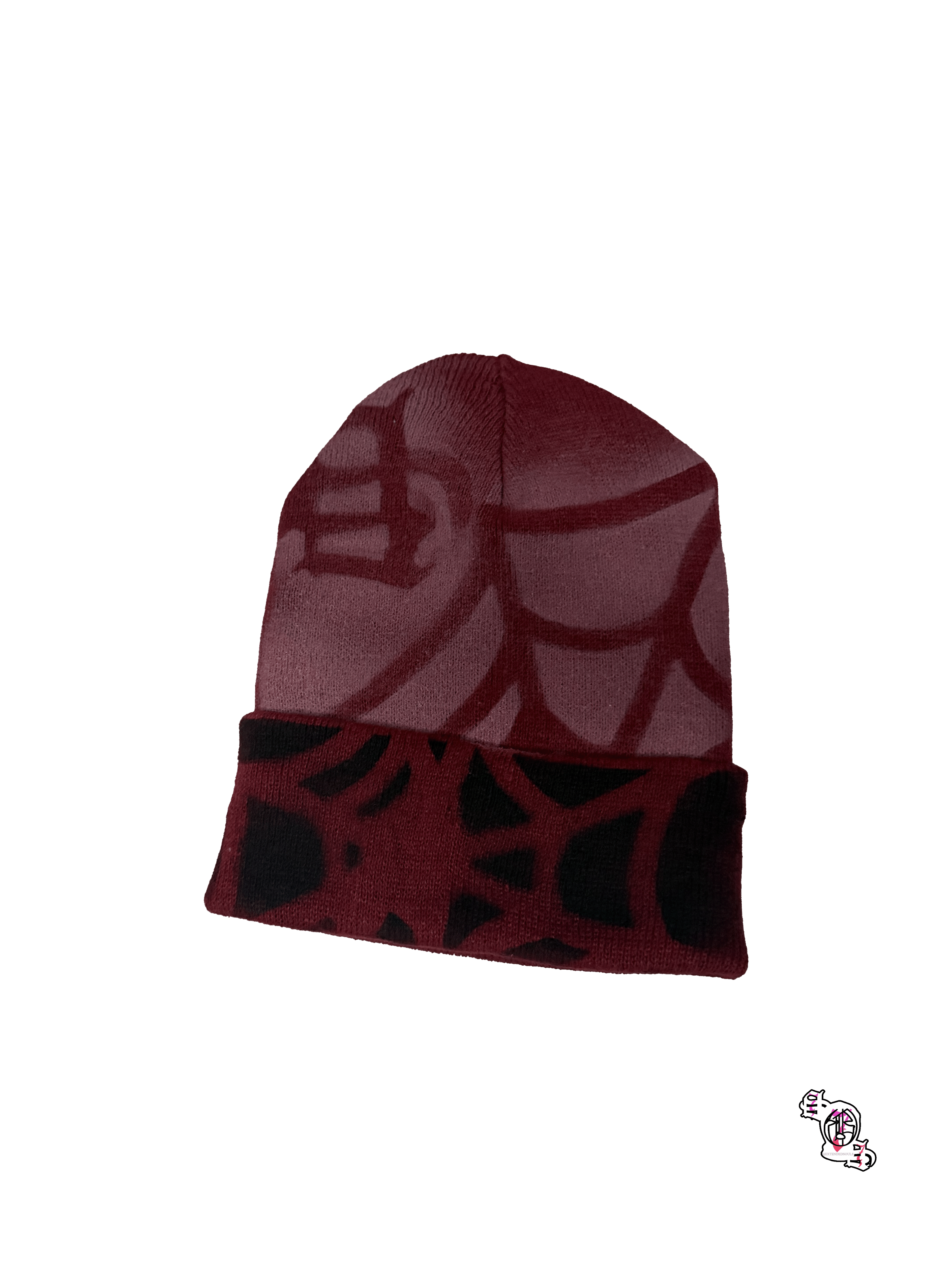 "SOS Webs" Maroon Beanie