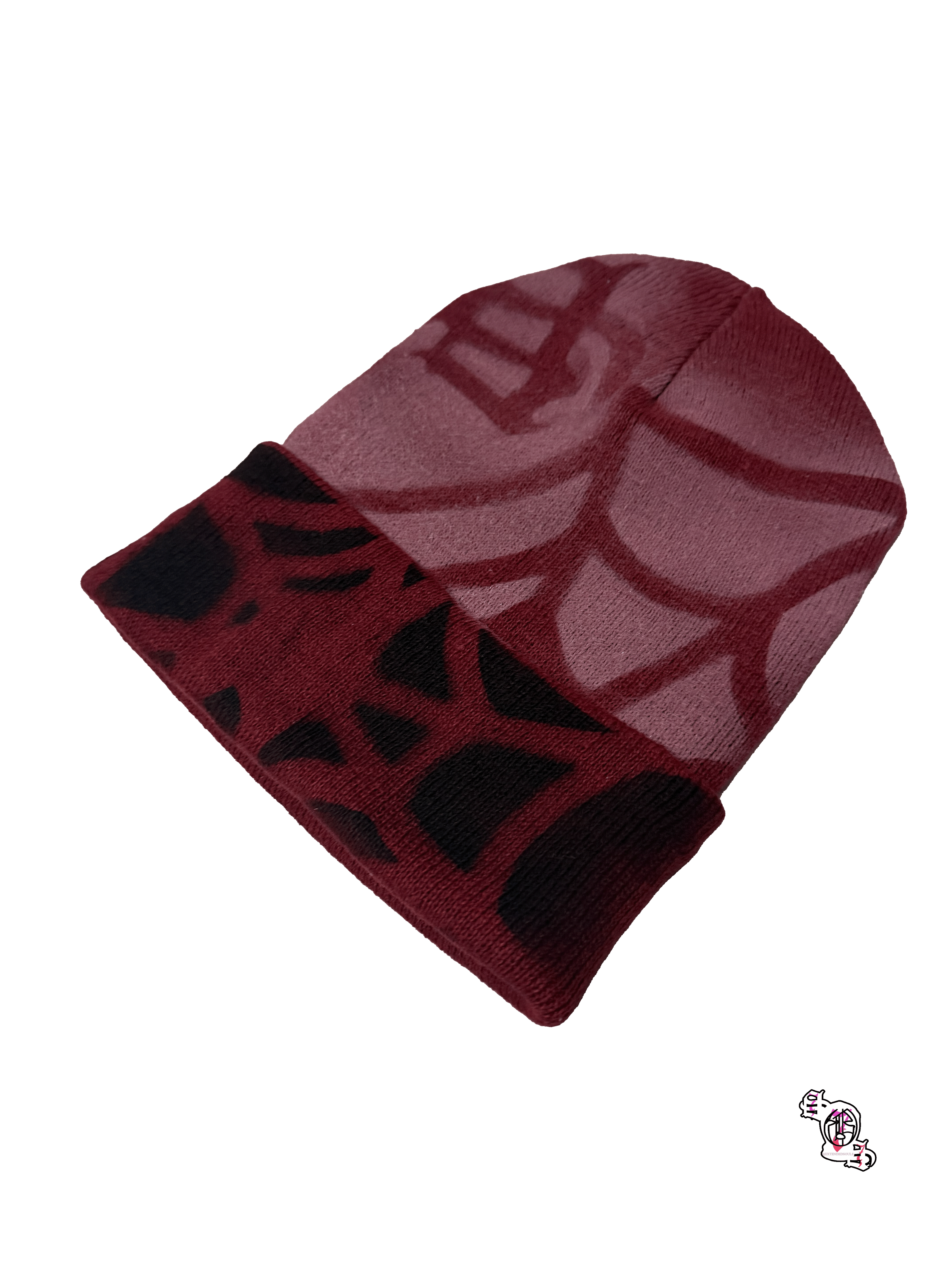 "SOS Webs" Maroon Beanie