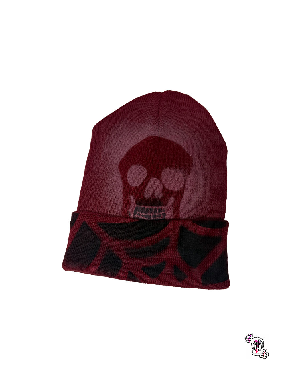 "SOS Webs" Maroon Beanie
